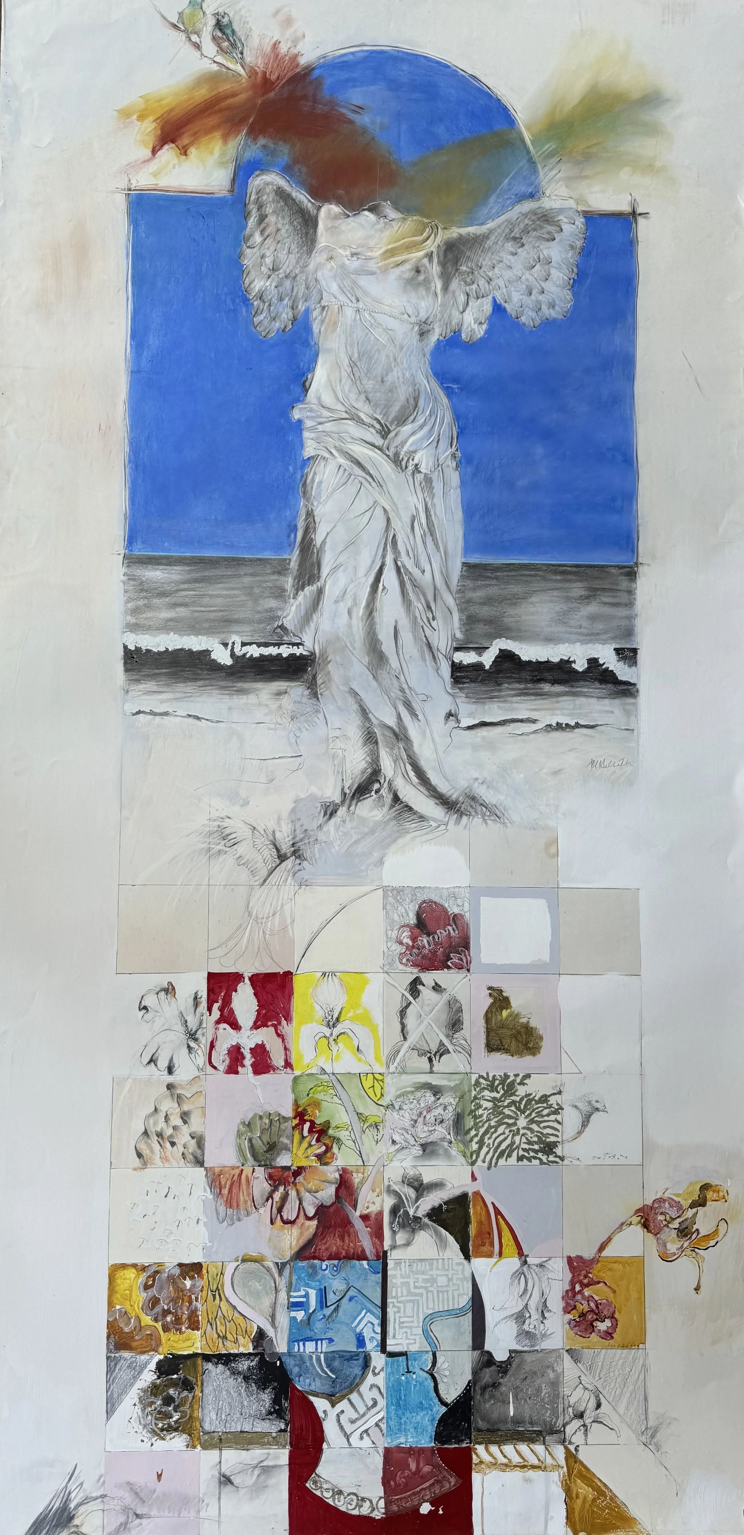 Nike with Vase of Flowers