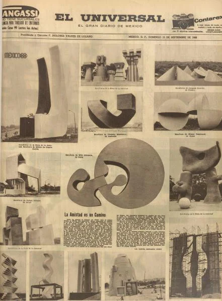 Plana completa de El Universal. Septiembre de 1968.