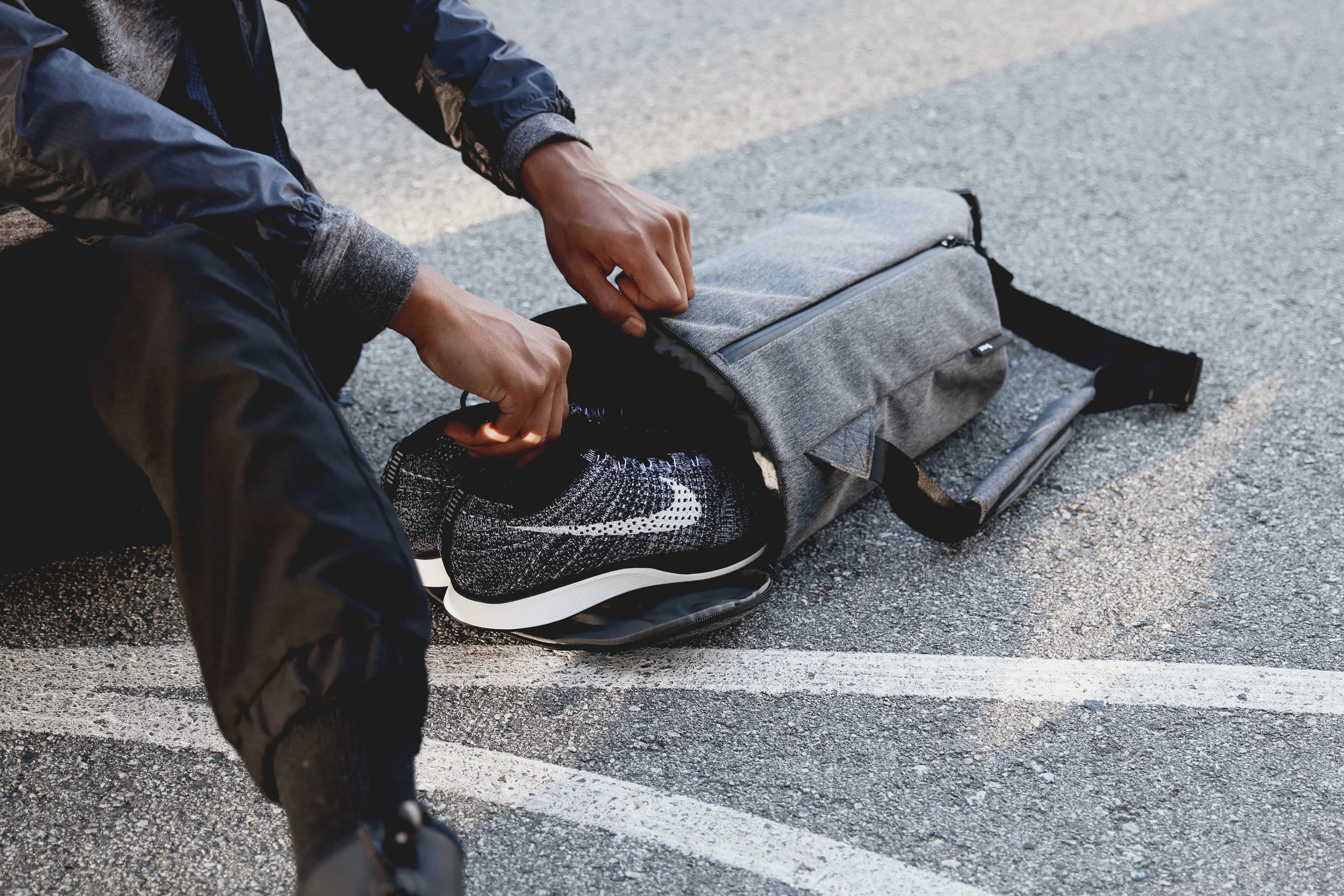 Sling Bag Gray — Aer Modern gym bags, travel backpacks and laptop
