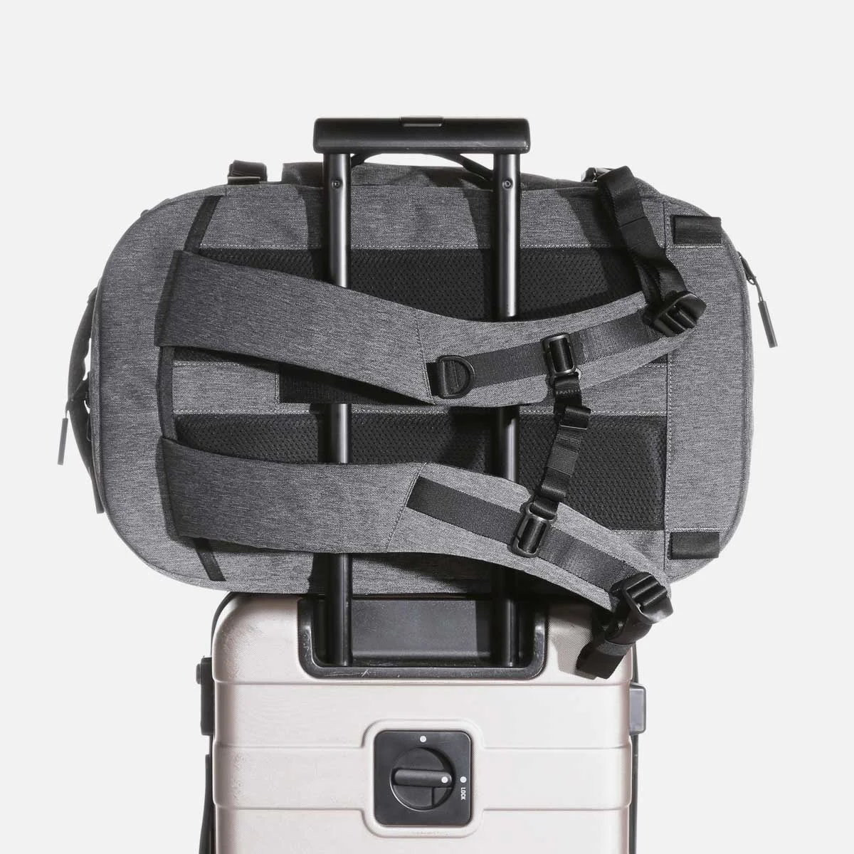 Luggage pass-through for convenient carry.
