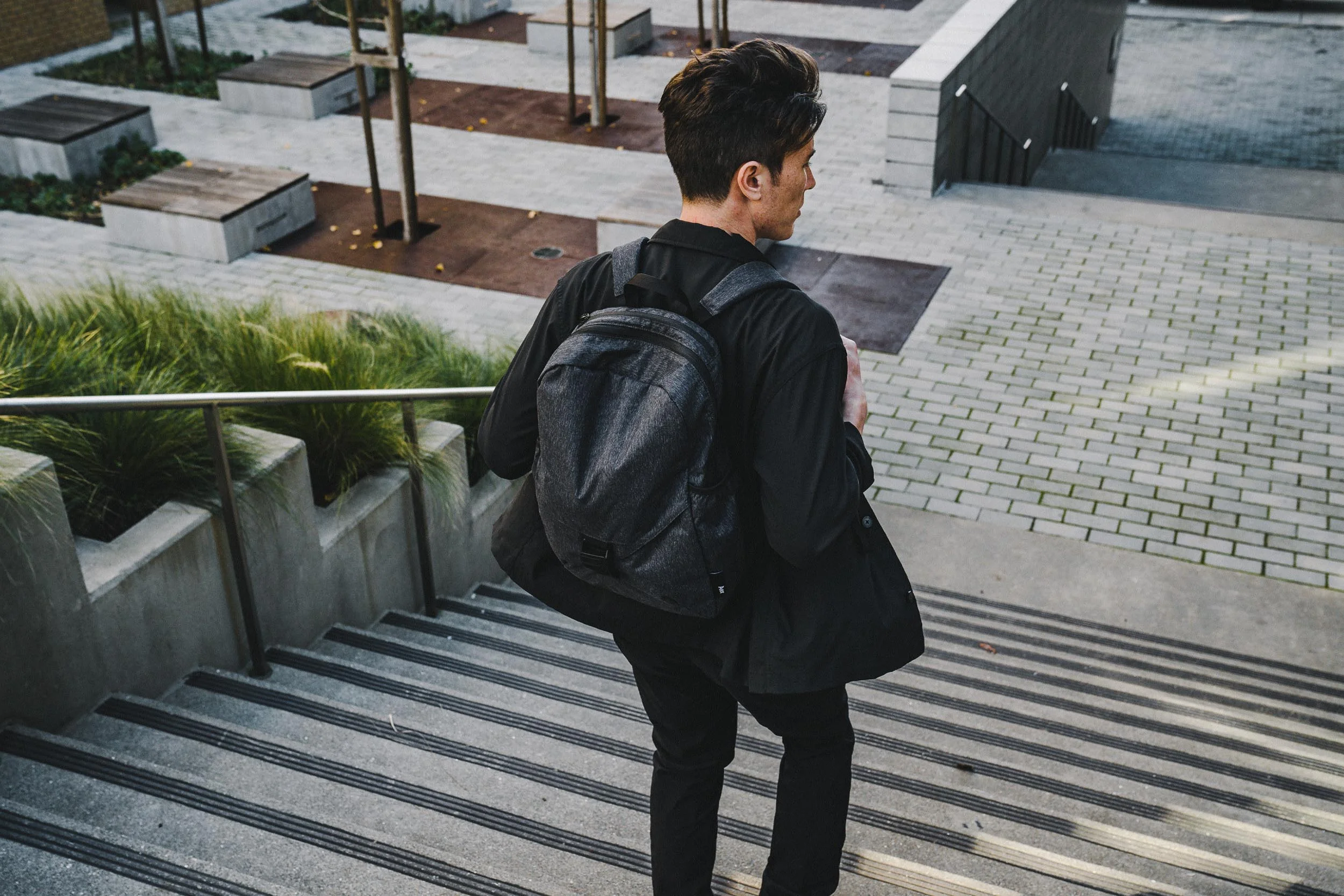 The clean, minimalist design minimizes unwanted attention during your trip.