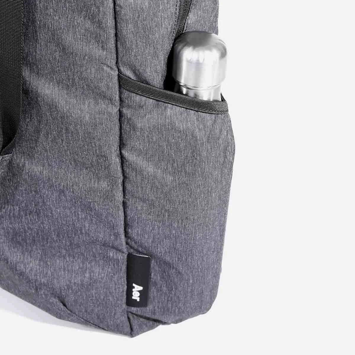 Side pockets for water bottle or small items.