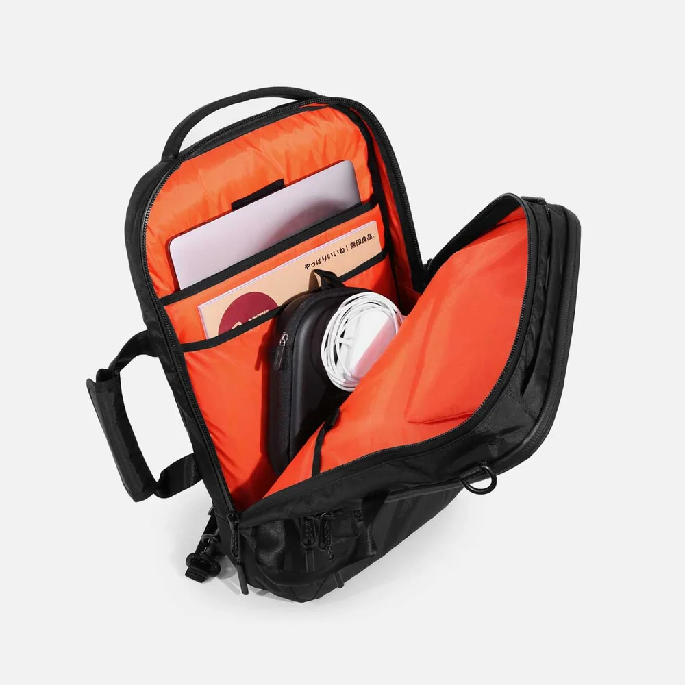 black and orange laptop backpack UDG Ultimate Inside The Laptop Travel Bag Backpack uses breathable and lightweight fabric ensures comfort while on the go Flight Pack 2 X-Pac -