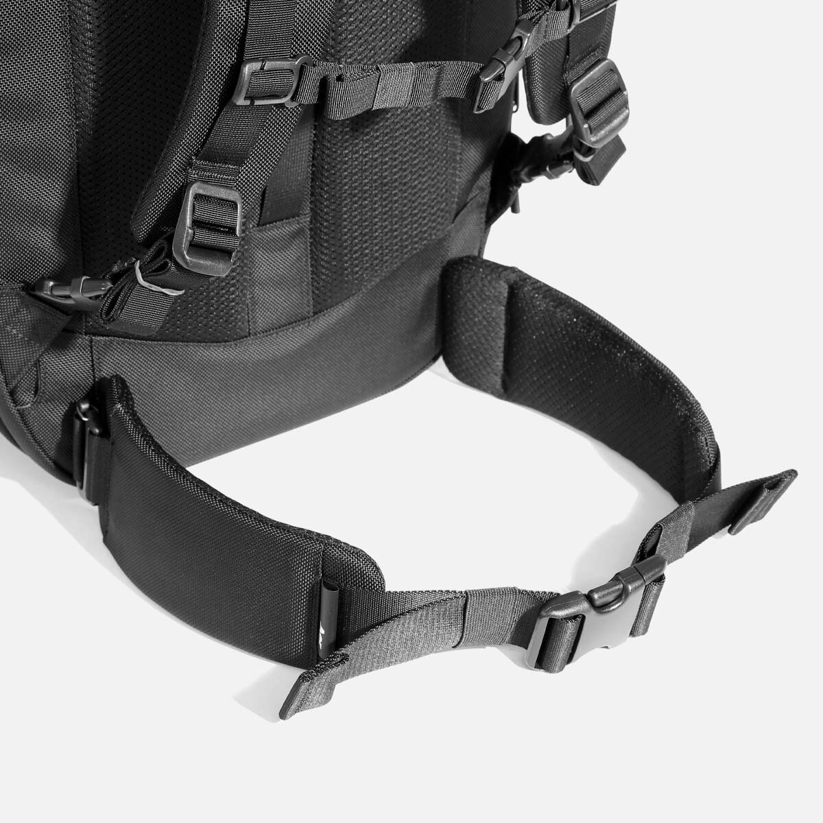 Removable hip belt (sold separately).