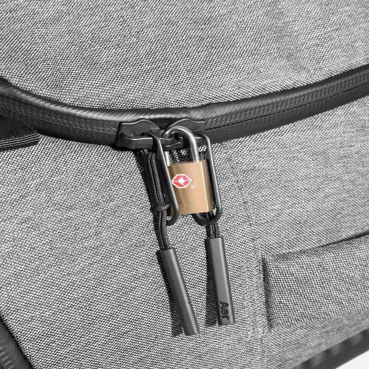 Lockable zippers for additional security.