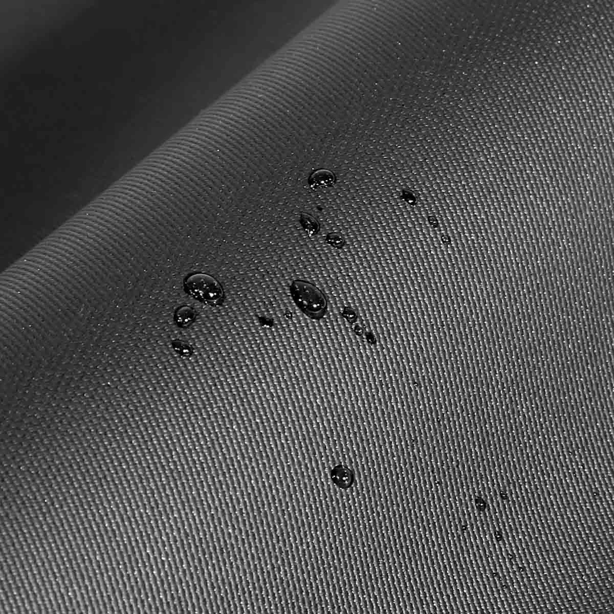 840D nylon face with a matte, weather-resistant, carbonate polyurethane coating.