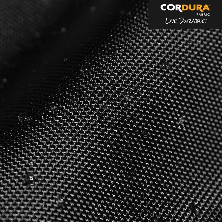 Ultra-durable, water-resistant 1680D Cordura® ballistic nylon exterior (originally developed for military body armor).