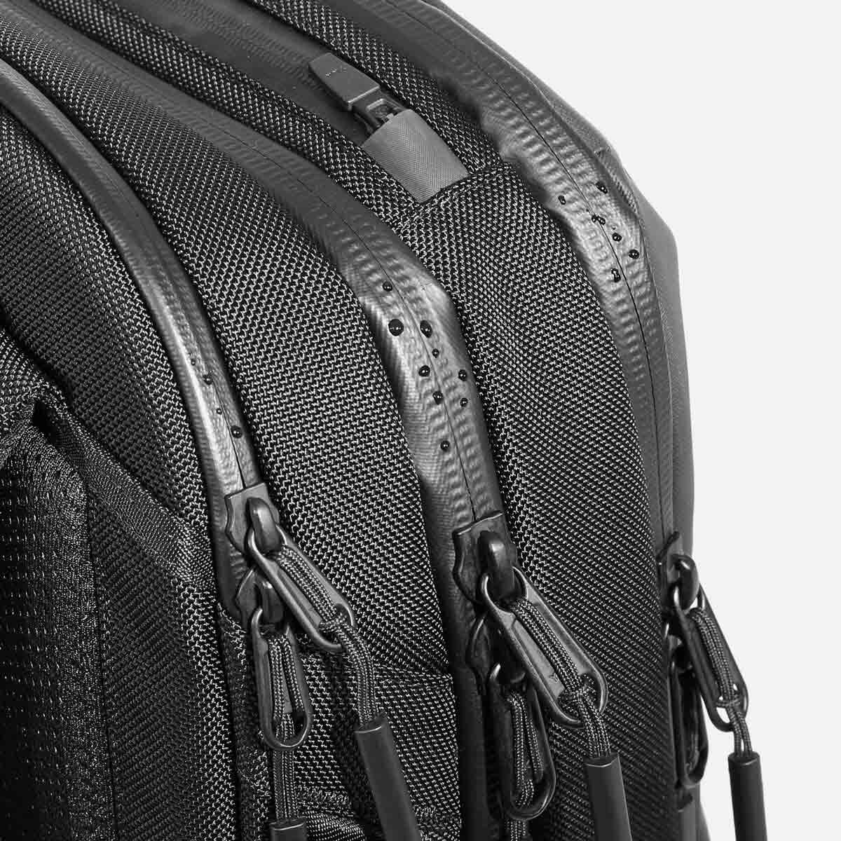 Weather-resistant YKK® AquaGuard® zippers for all major compartments.