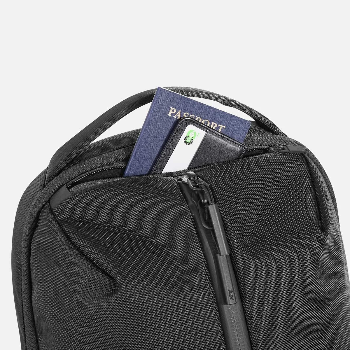 Quick-access top pocket with soft lining.