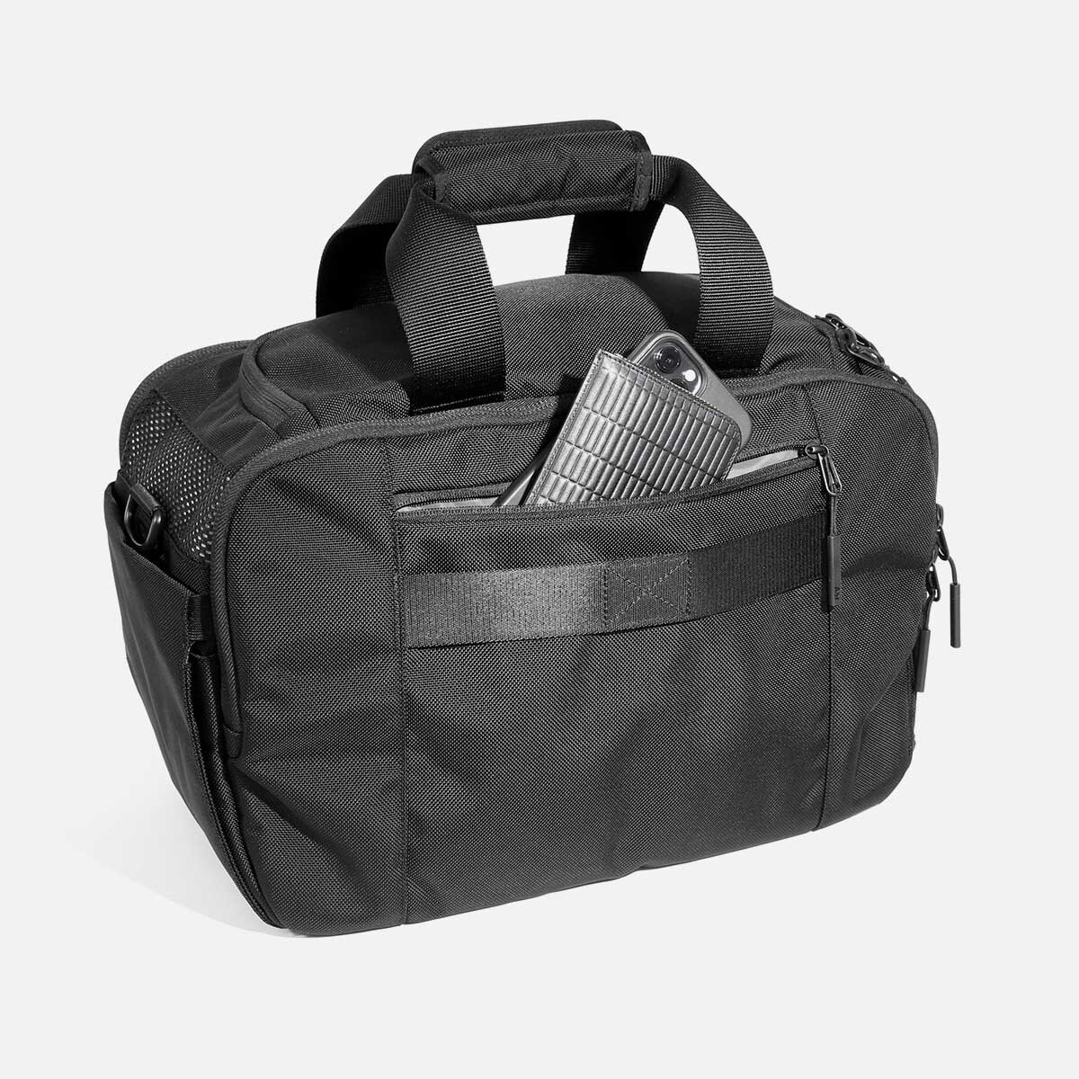 Quick-access pocket for small items.