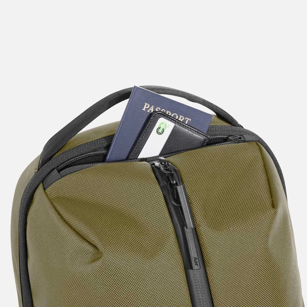 Quick-access top pocket with soft lining.