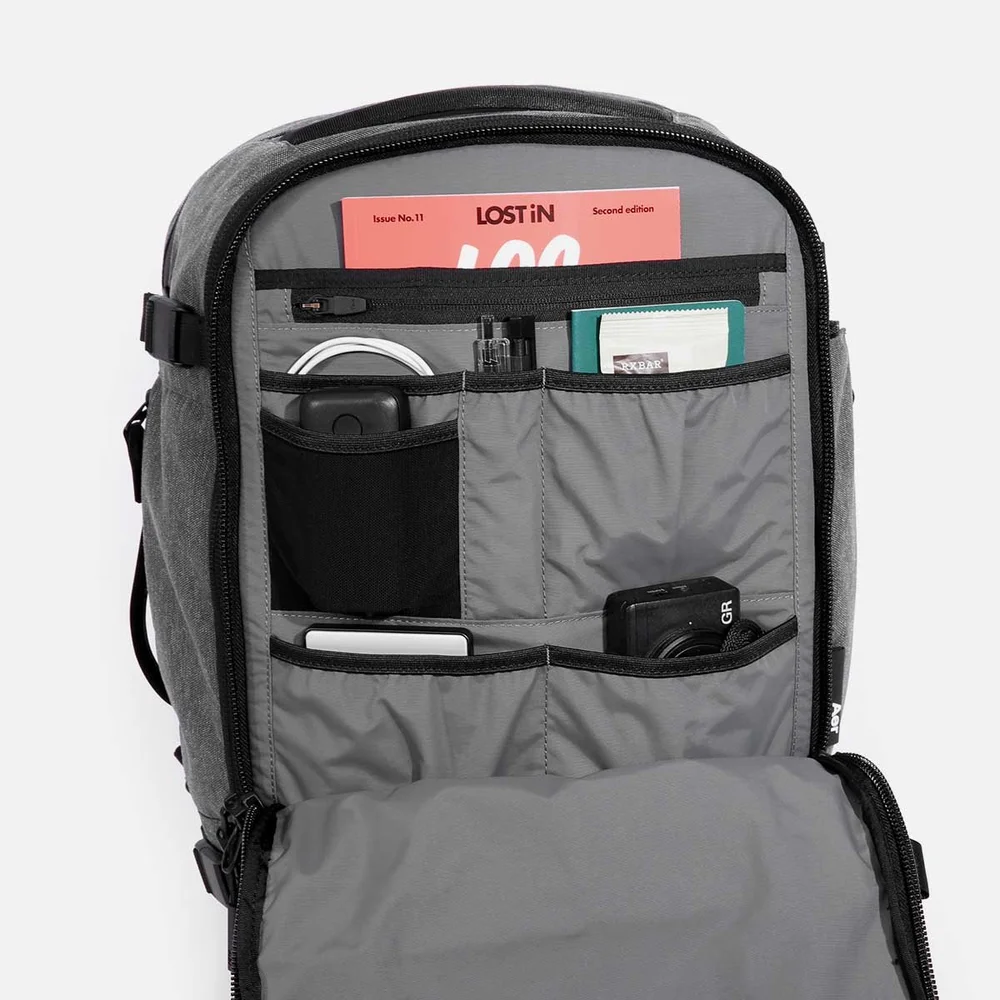 air travel with a backpack with removable aluminum stays Aerolite AA & Delta Airlines for Adults - Maximium Size Personal Item Backpack 18x14x9 YKK Zippers resistant and traditional YKK zippers ensure premium performance and style GlobeRider45 Travel Backpack