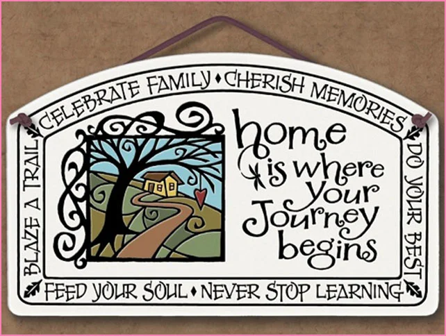 Spooner Creek - Michael Macone creates charming clocks, frames, and mirrors, with hand crafted pressed clay tiles. Tile have quotations and famous sayings.
