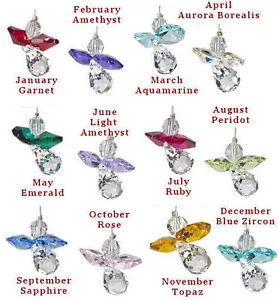 Woodstock Sun Catchers -Handcrafted in the United Kingdom from Austrian Crystals, the sun catchers match to the birthstones. Additional designs available. 