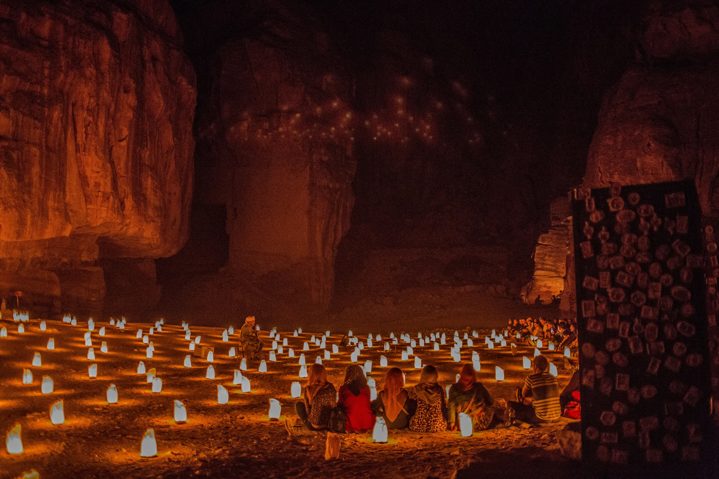 Petra at night