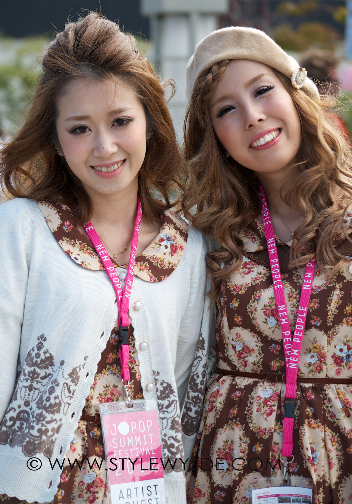 Designer Aino Owada (right) poses for Style Wylde before the show