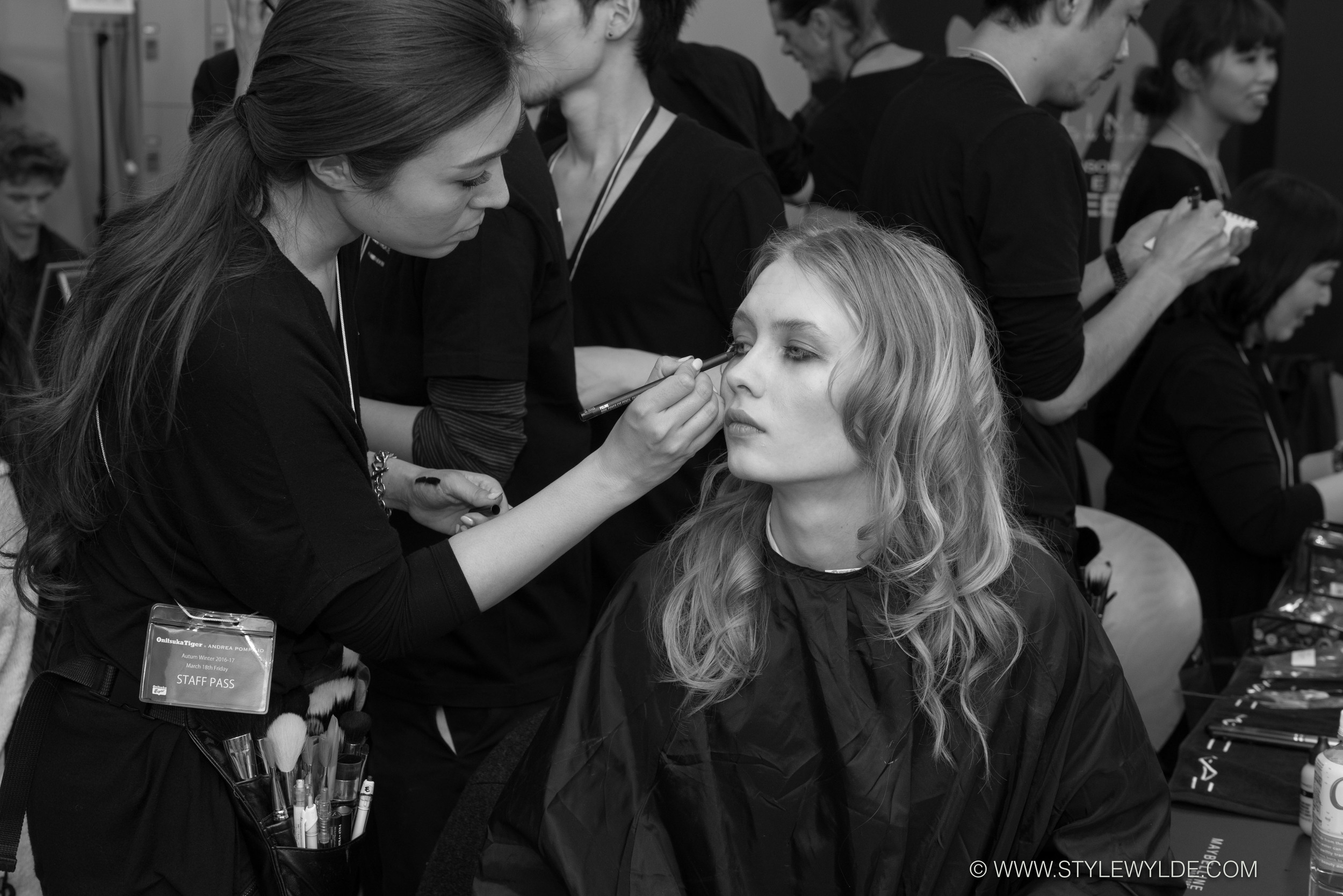 Tokyo: Backstage at Onitsuka Tiger x Andrea Pompilio Fall 2016 — Style ...