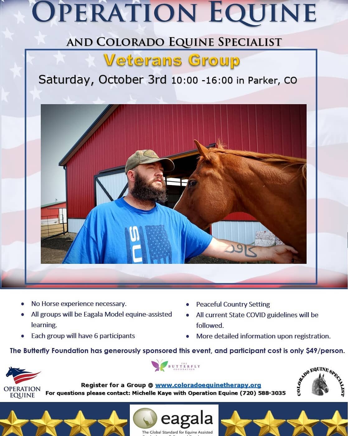 The BBQ was a blast! Thanks for all that came and American Legion Post 82 - Elizabeth, CO for grilling!
We are Starting off our Veteran Series with the Veteran Group. I'm a veteran spouse and Colorado Equine Specialist is Veteran owned. My husband an