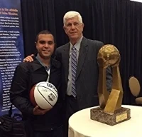 Mr Del Harris and an IBCE attendee.