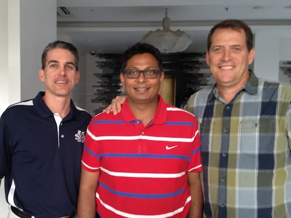 Mr Ken Touchton, GSP Director of Operations; Mr Vinod Muthukumar, Elevate Basketball; Mr Joel Williams, GSP India Representative.