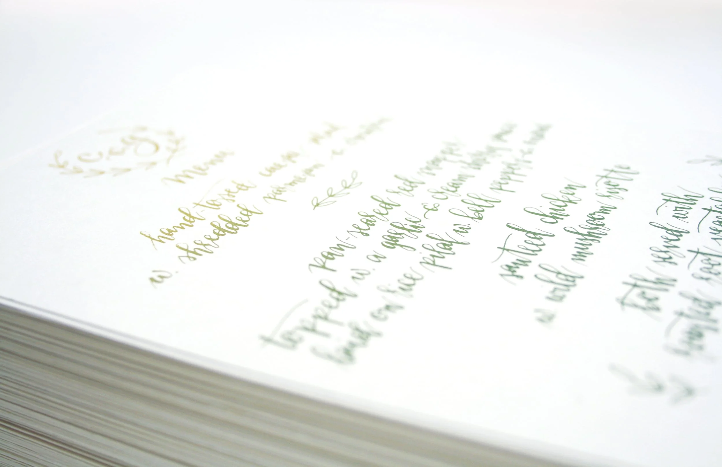 table menu | design and screen printing