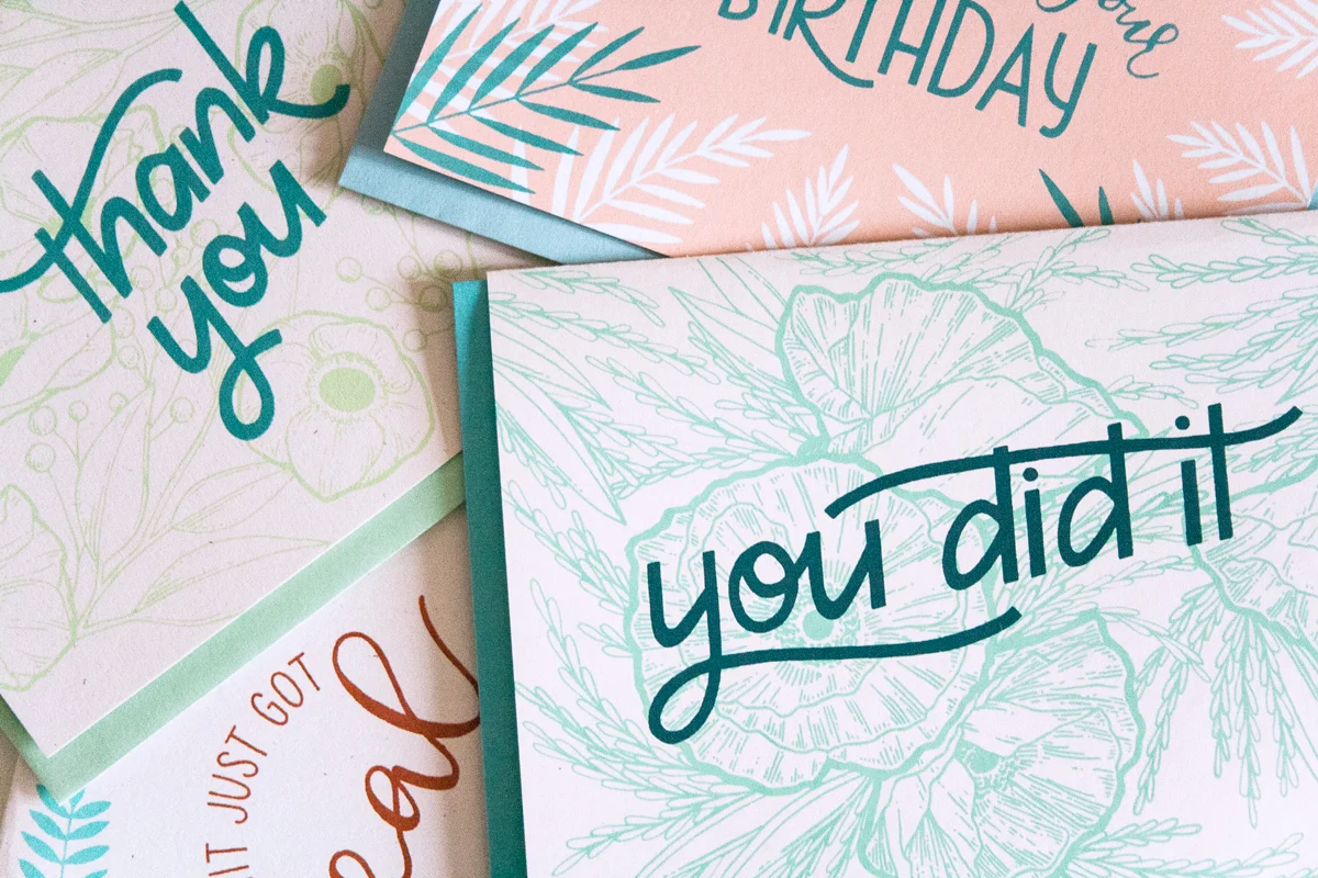 Botanical Card Pack , screen prints
