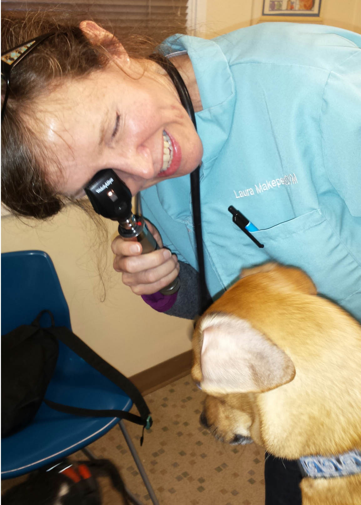 Dr. Laura - BTW, not the human doc you saw on TV - the amazing dog doc in Hood River, OR