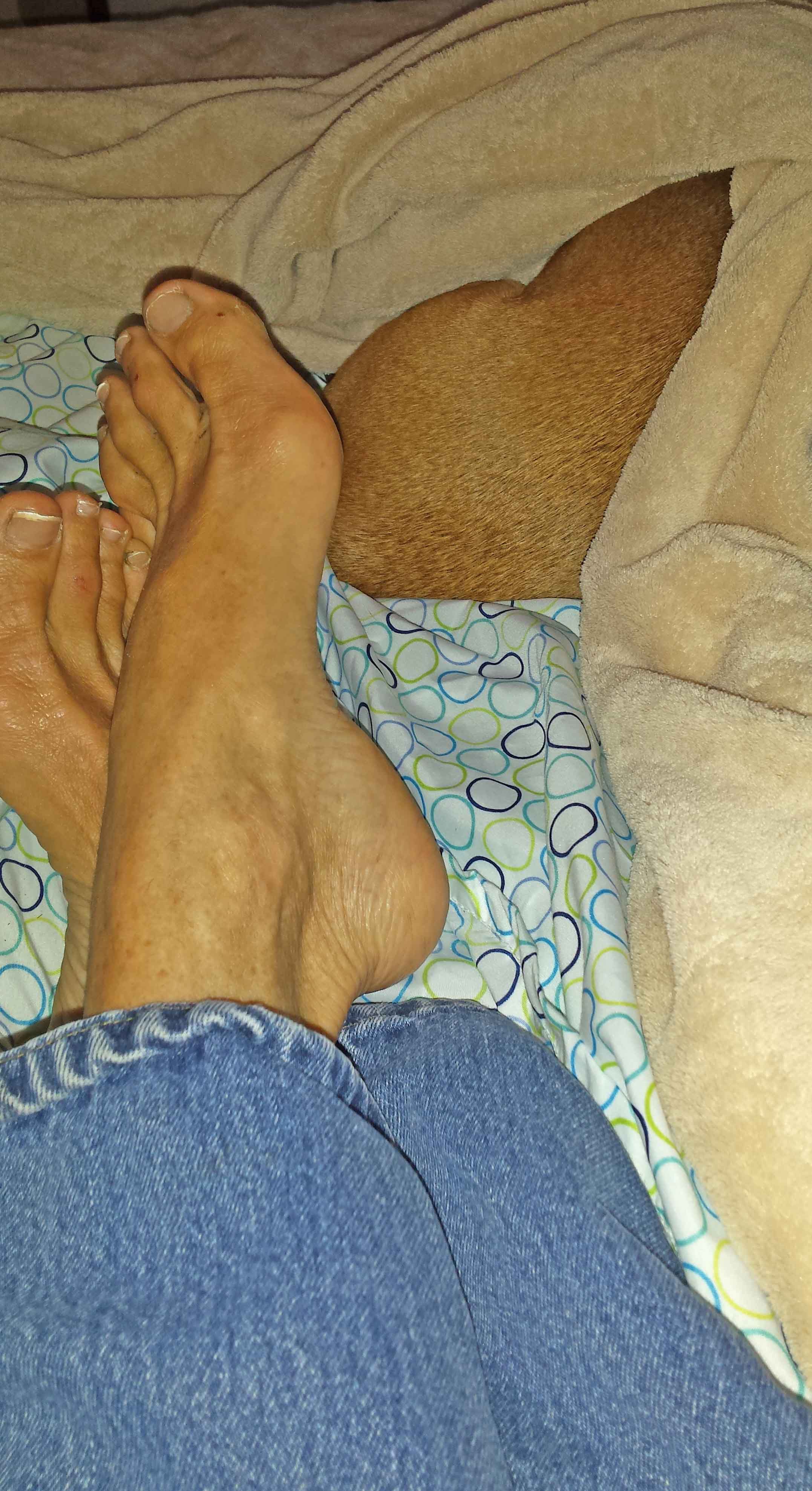The Morning After - this morning. I know, I know - I really need a pedicure. But it just seems so irrelevant right now. 