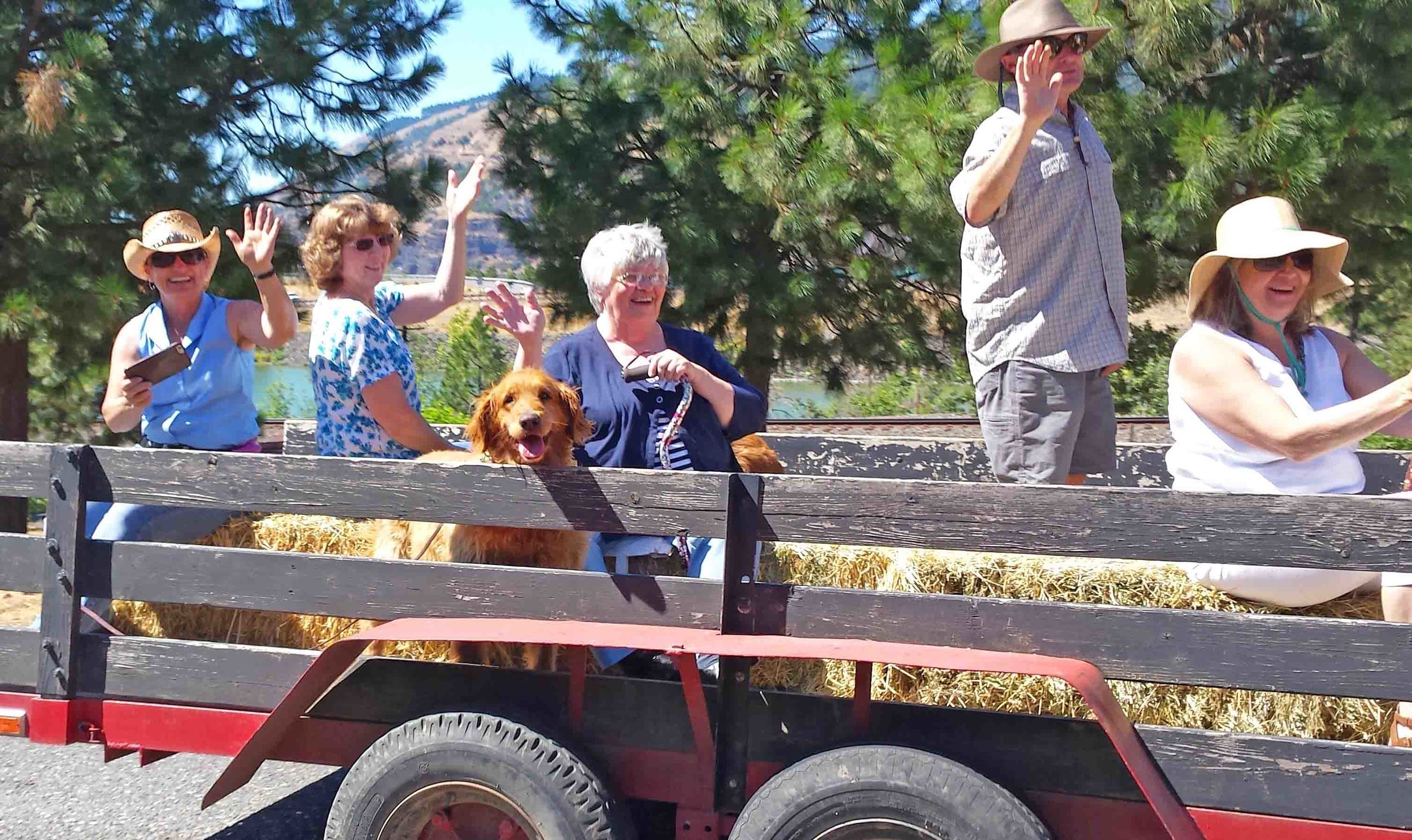 Mosier royalty and a big parade dog smile.