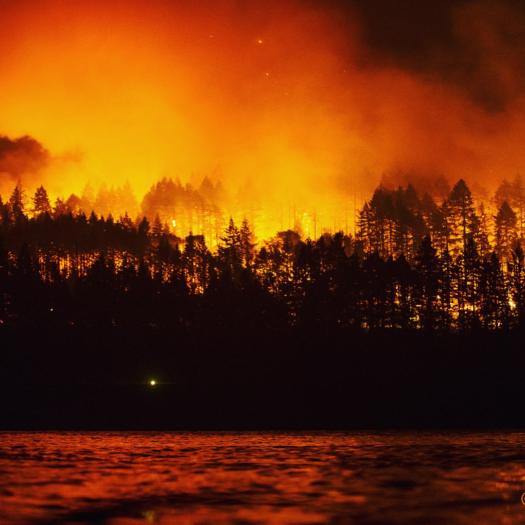 Eagle Creek Fire has been burning some of our country's most spectacular scenery since Labor Day weekend - in our Oregon front yard. Photo by Richard Hallman, freelanceimaging.com