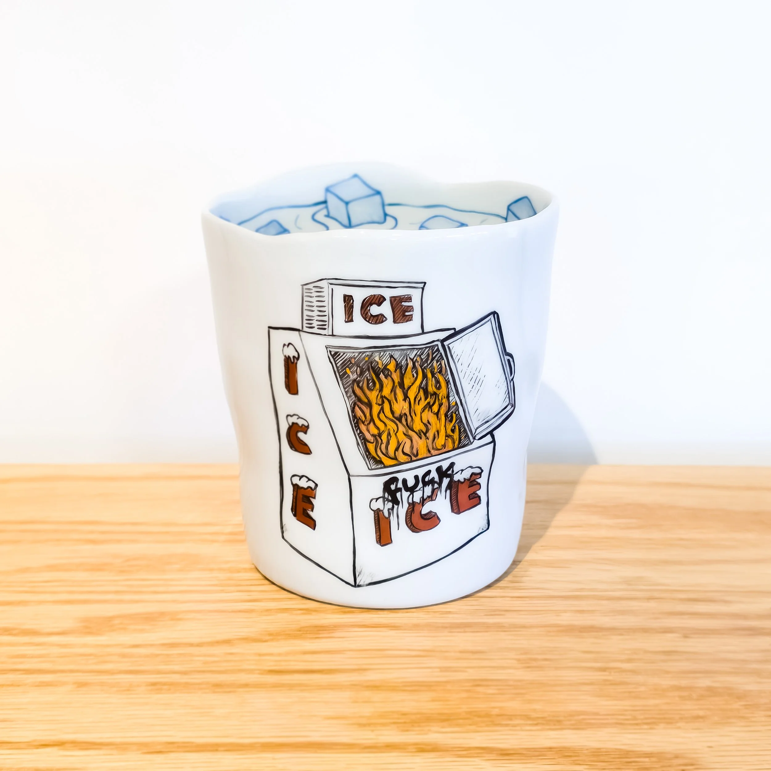 Bradley Klem,
This is Fine; Porcelain, China paint, 4 x 3.5 x 3.5"
