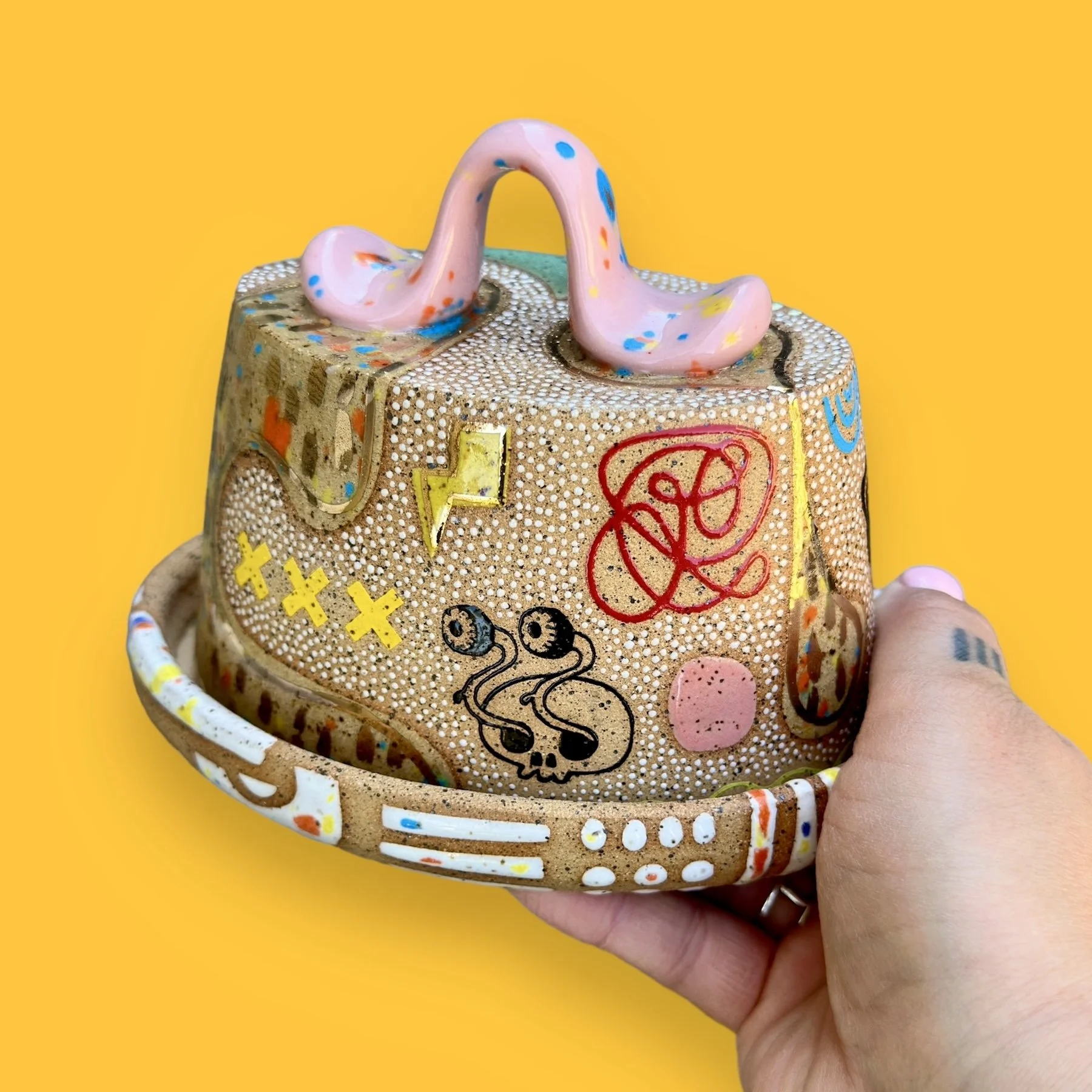 Bling Collage Butter Dish by Didem Mert