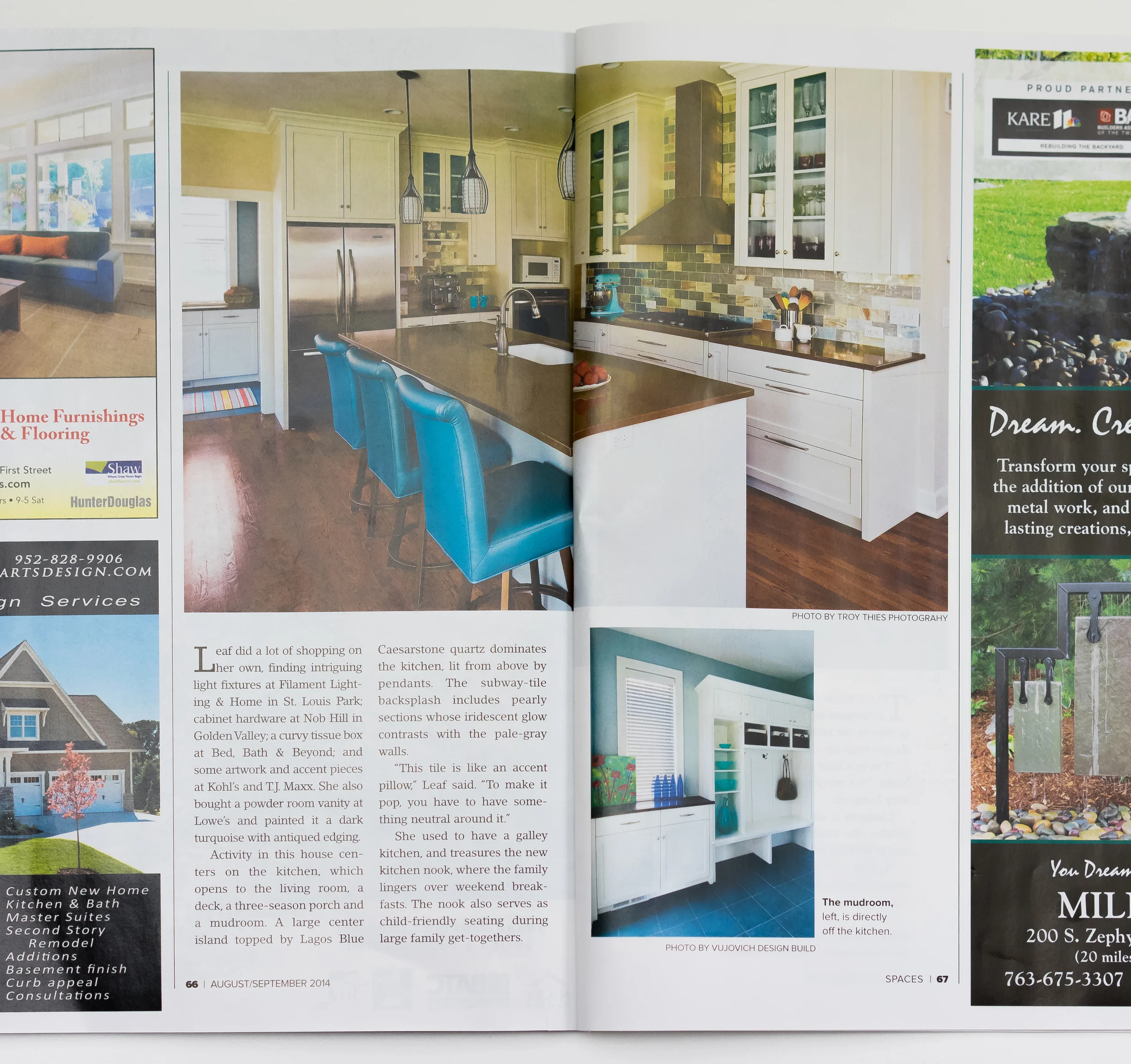 Mentioned in Spaces Magazine August/September 2014