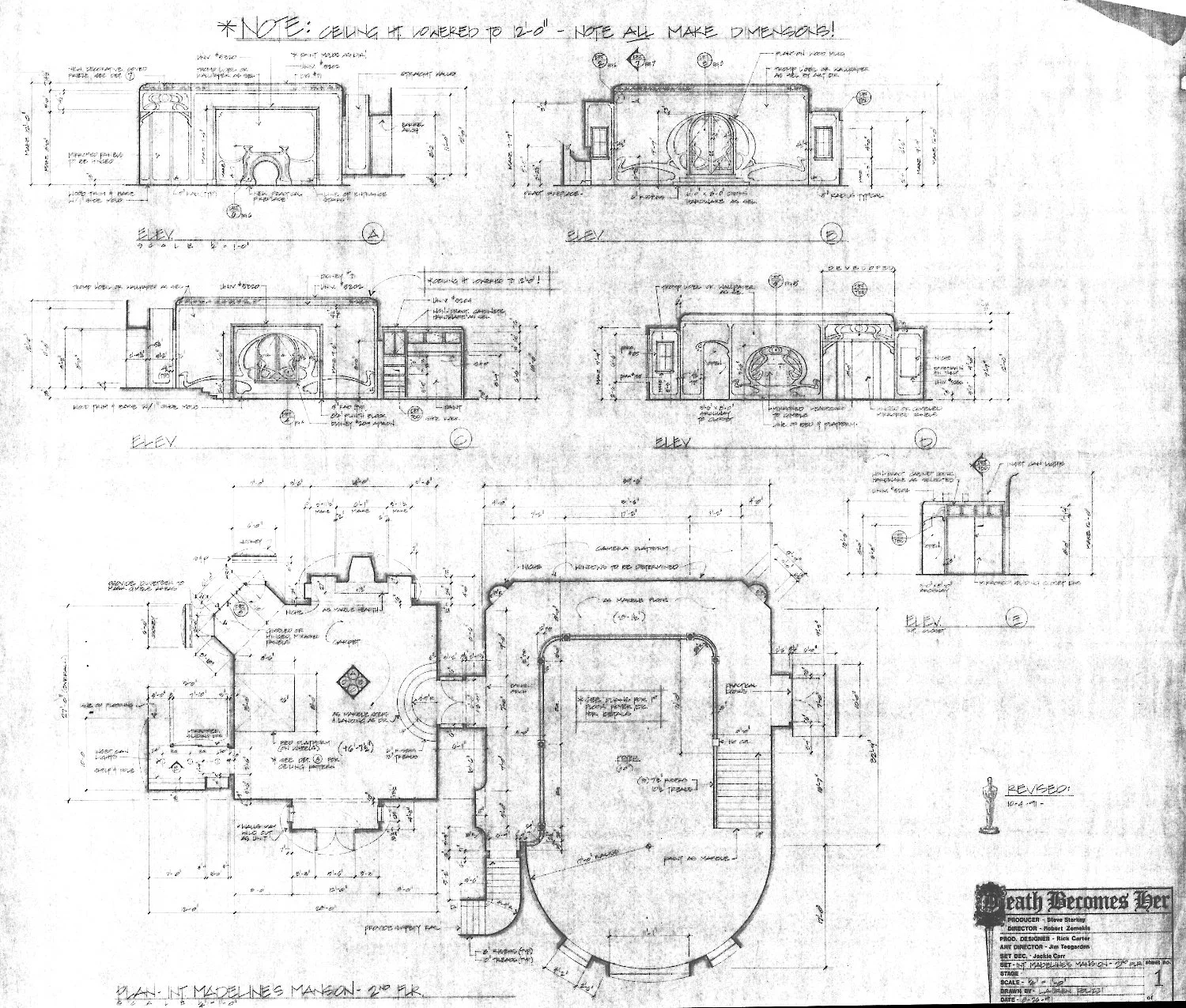 Set Design on the film DEATH BECOMES HER — LAUREN POLIZZI 