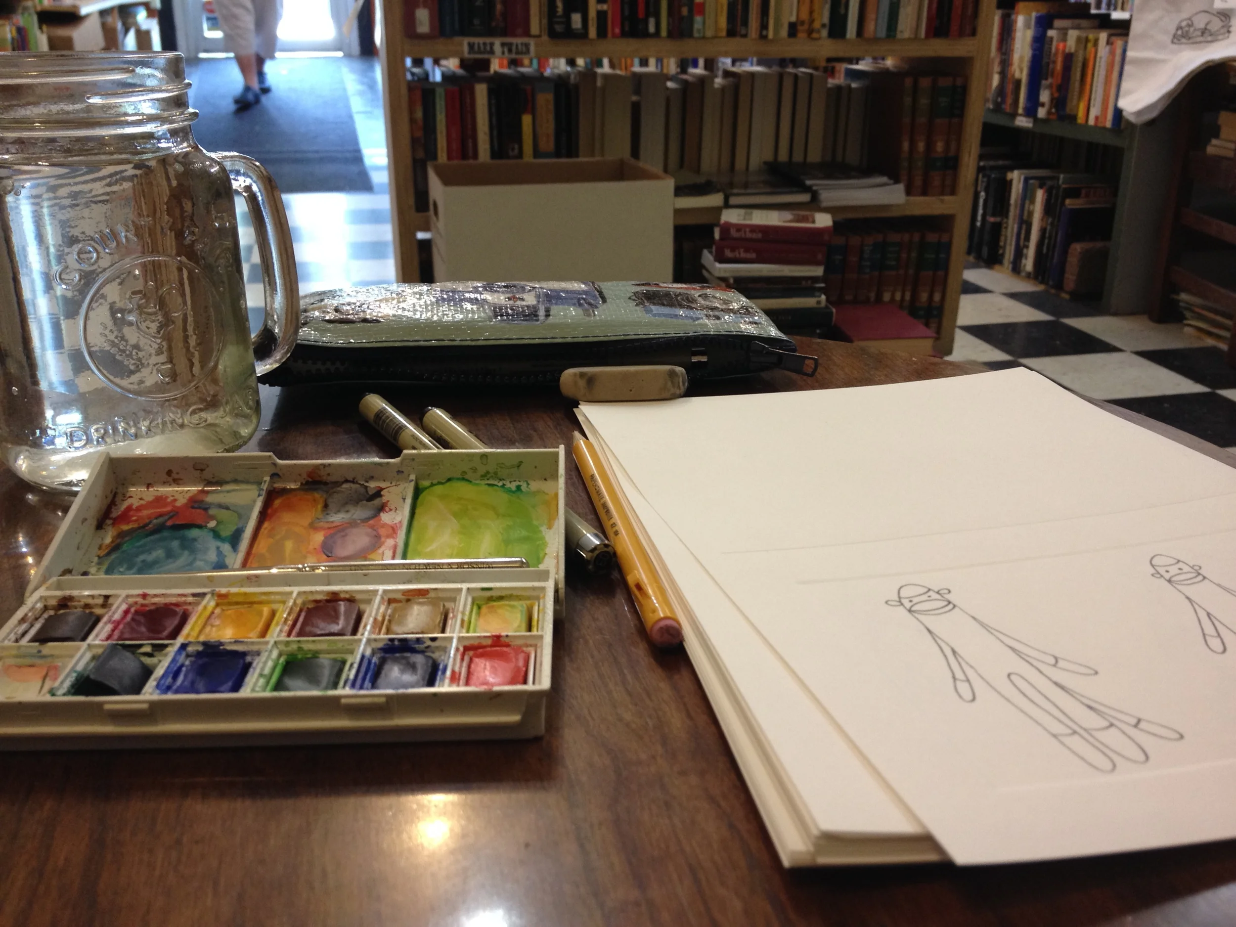 I love this watercolor set… a friend recommended it to me and it's the perfect size to travel with me wherever I go.