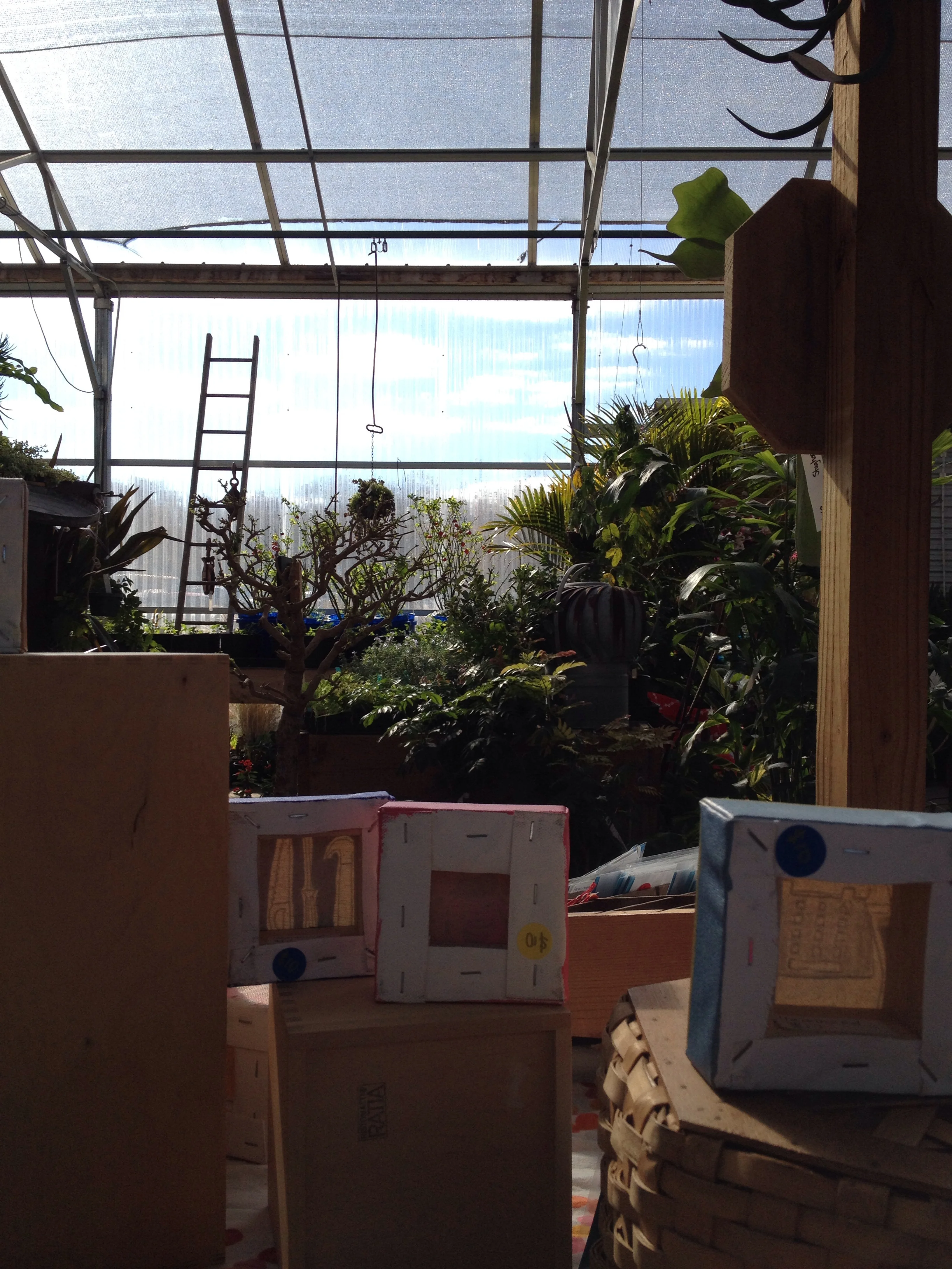My view from the booth in the afternoon sun. 
