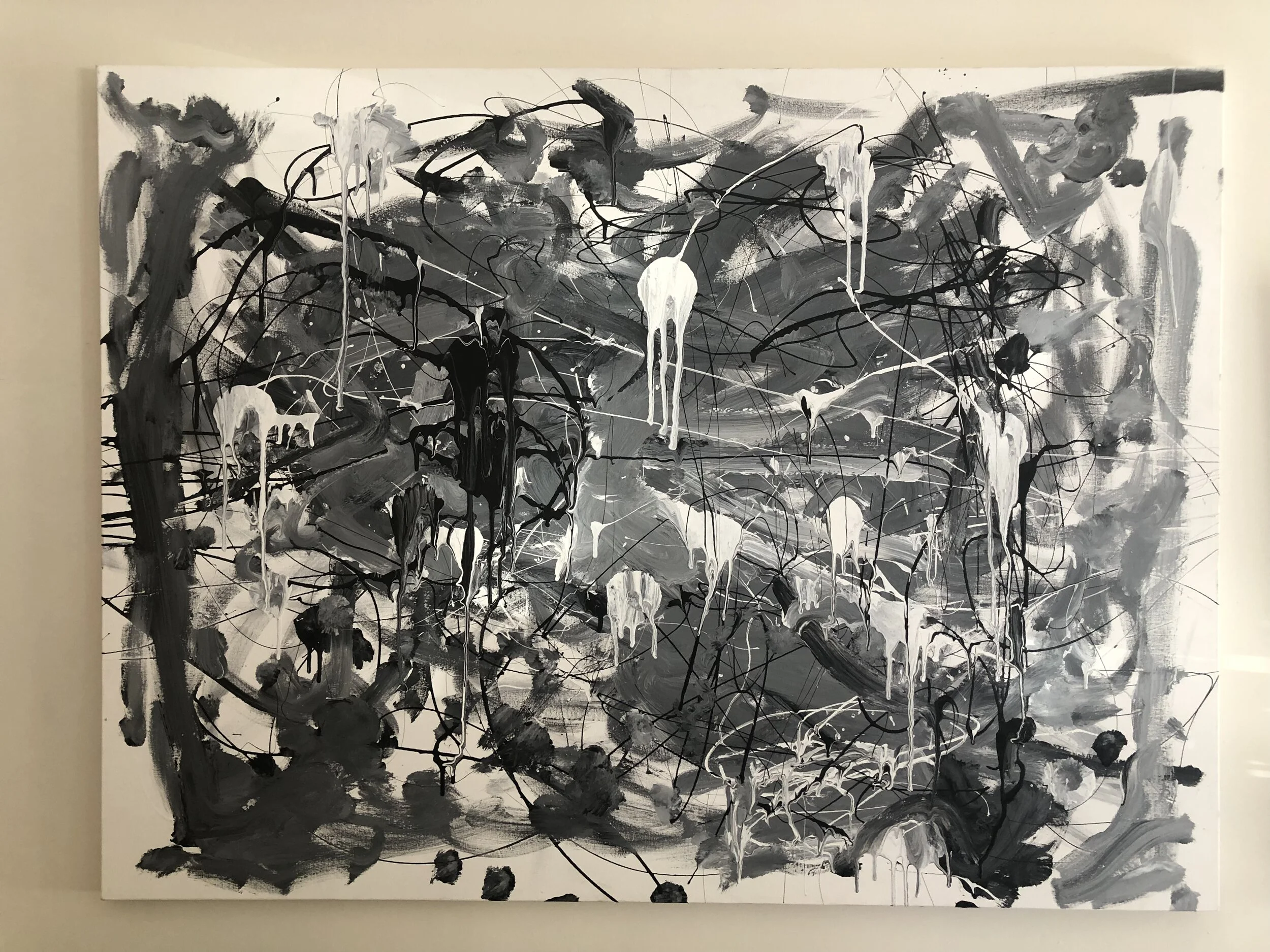 Untitled 3 Accompaniment (2017) - canvas, house paint