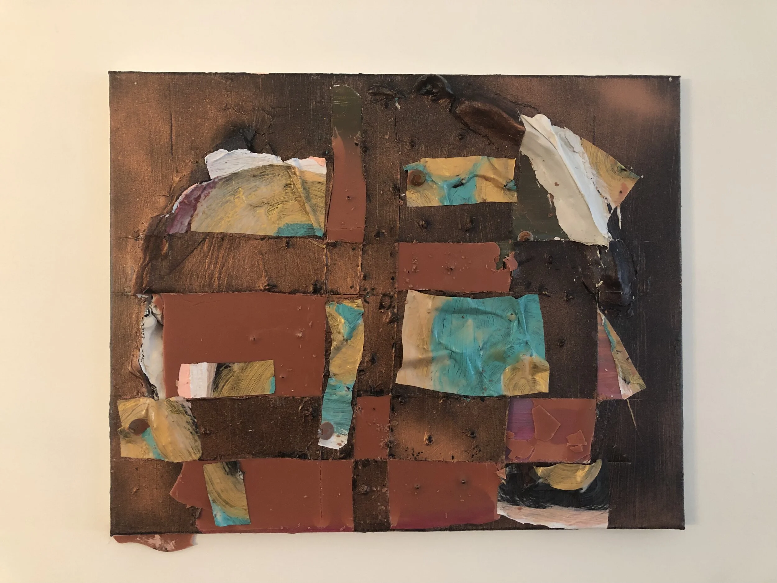 Revelation (2019) - Canvas, acrylic paint, PartyLite candles, clay, elmer’s glue, mod podge, neoprene, spray paint