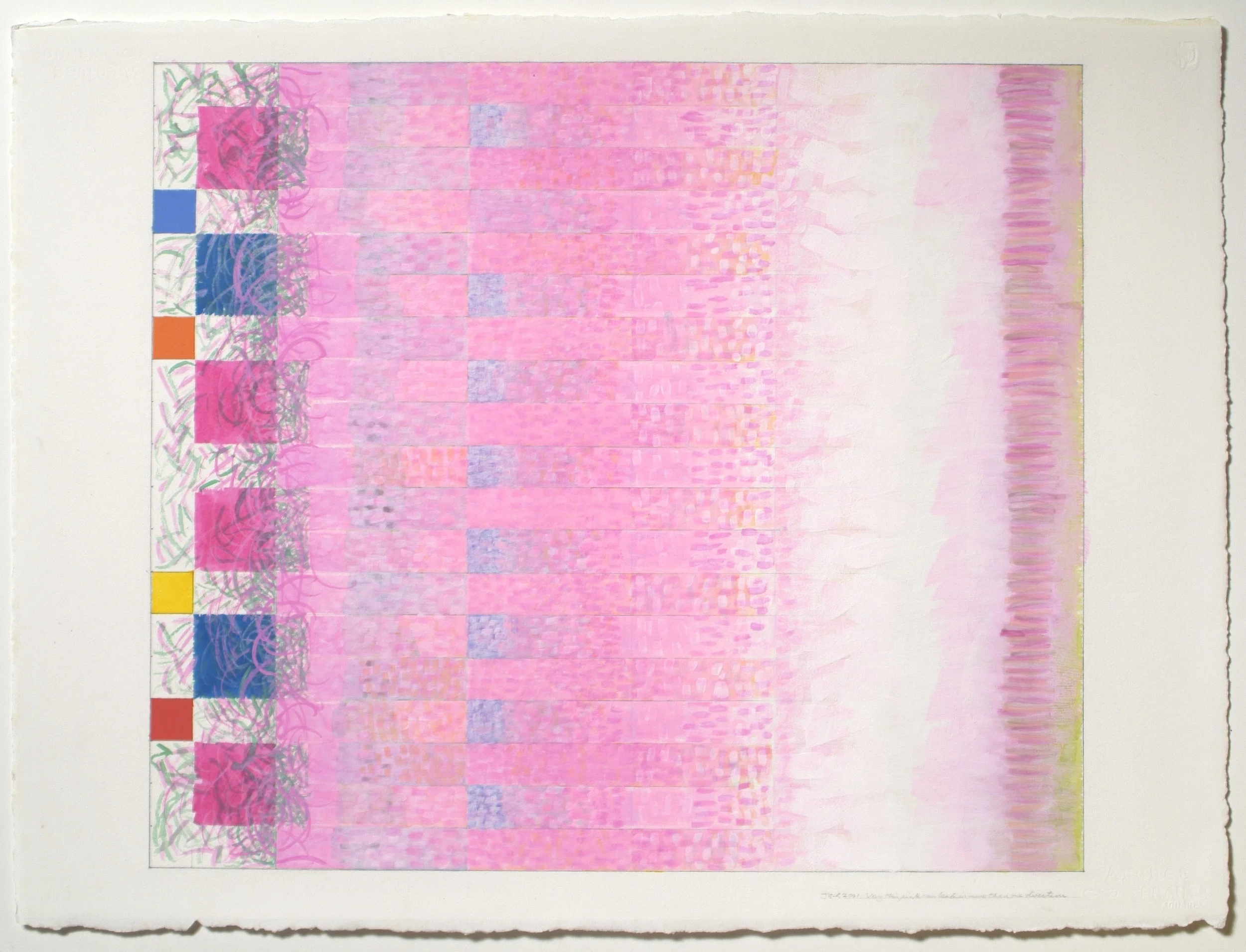 Very Thin Paint Can Lead in More Than One Direction, 2001, gouache on paper, 20 3/16"x23 3/8" (image), 22 3/4"x30 1/2" (paper)