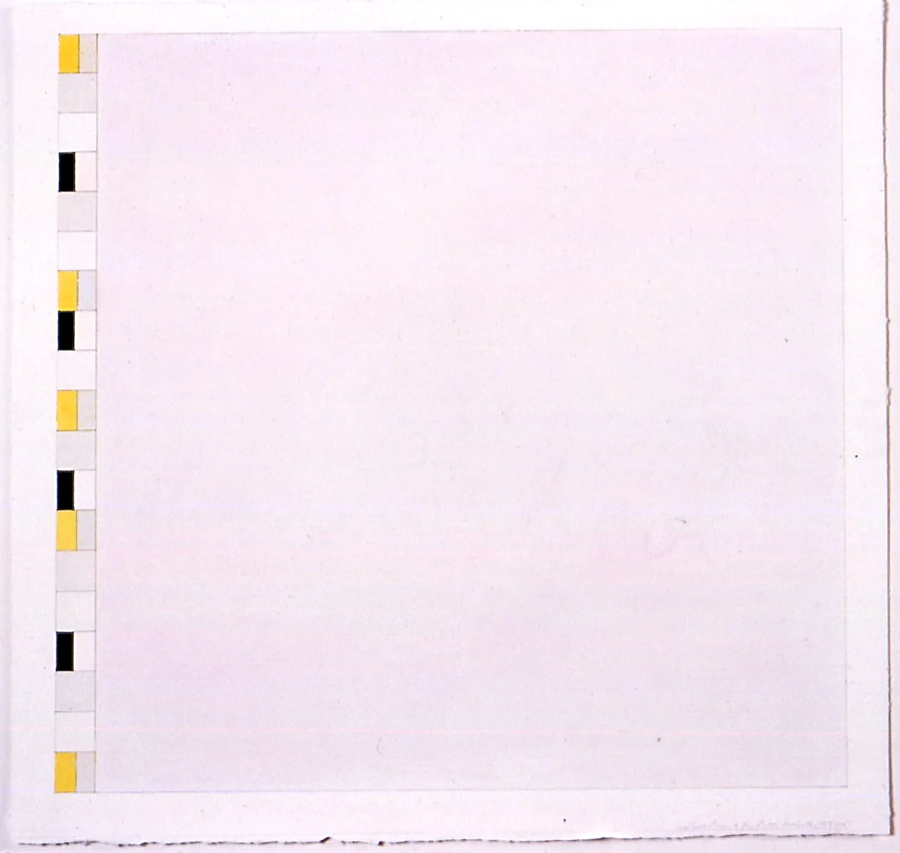 Pink Present for Patti Podesta (PG3). 2002, gouache on paper. 20 3/16"x21 3/8"(image), 22 1/2"x23 5/8" (paper)"