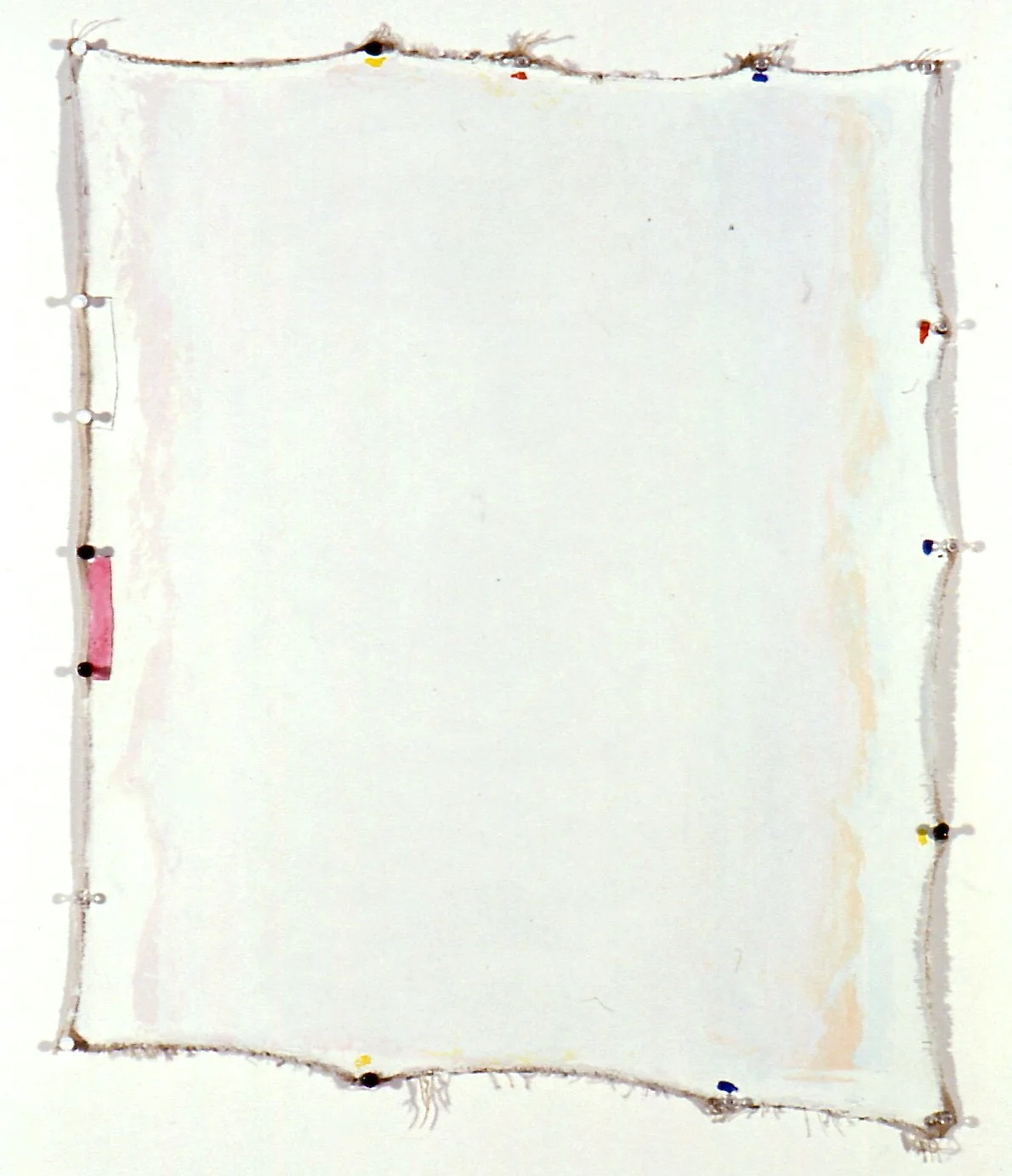 Blank Blanc, 1994, oil on canvas with push pins, 29"x23 1/2"