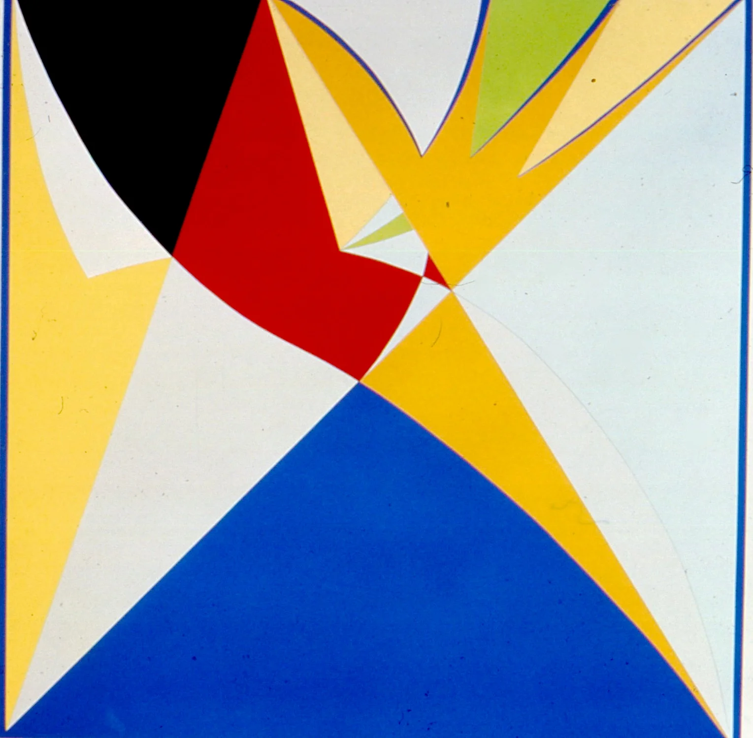 Yellow, Grey, Blue, Black, Red, White. Ed. 15, 1985, silkscreen & pencil, arches 88 paper, 50"x51"