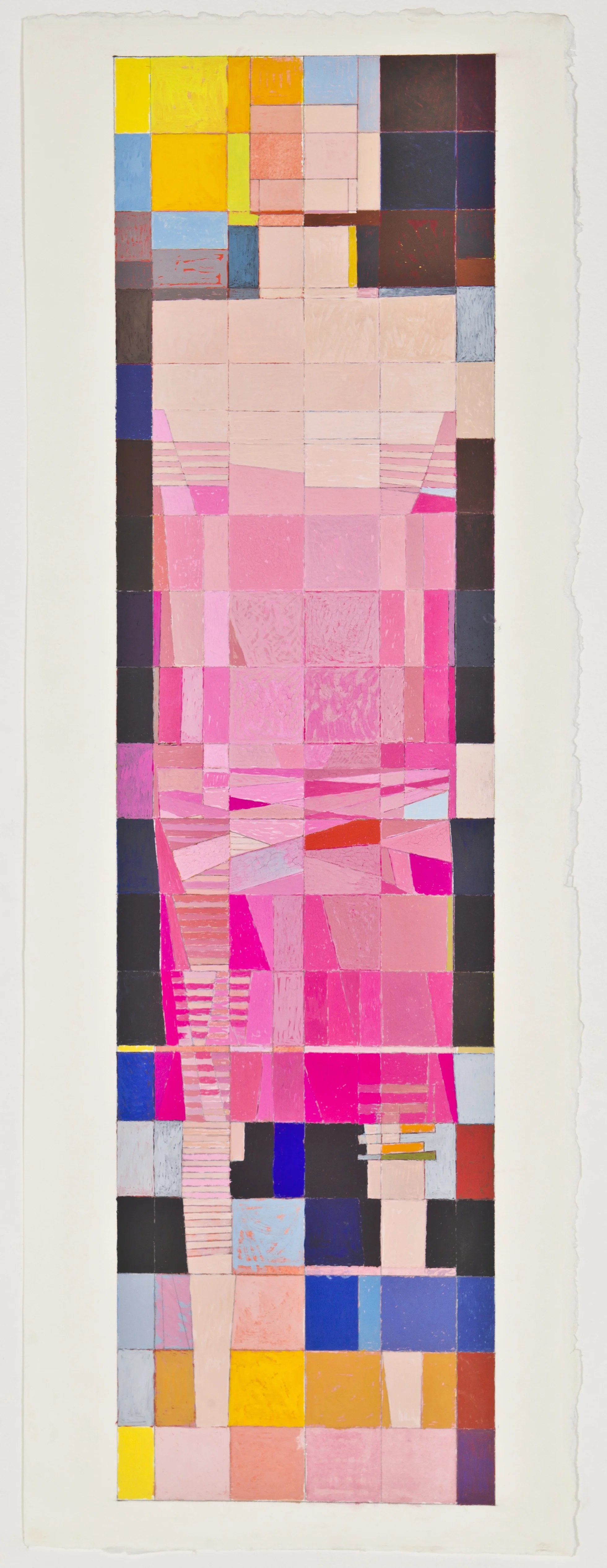Dress, 2012, gouache on paper, 28 1/2"x7 3/8"