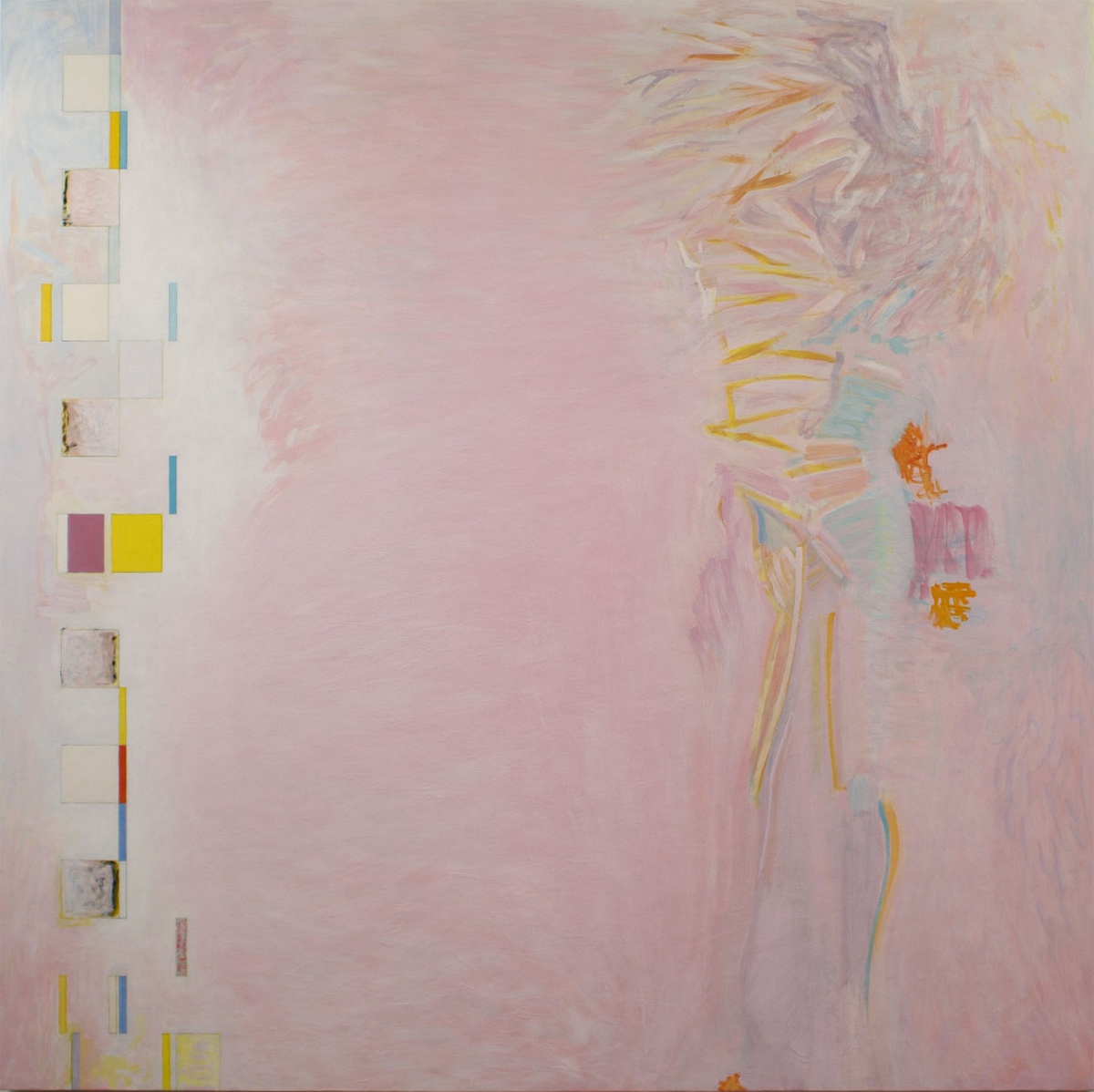 The Chameleon and the Wraith, 2003, oil on linen, 66 1/2"x67"x2"