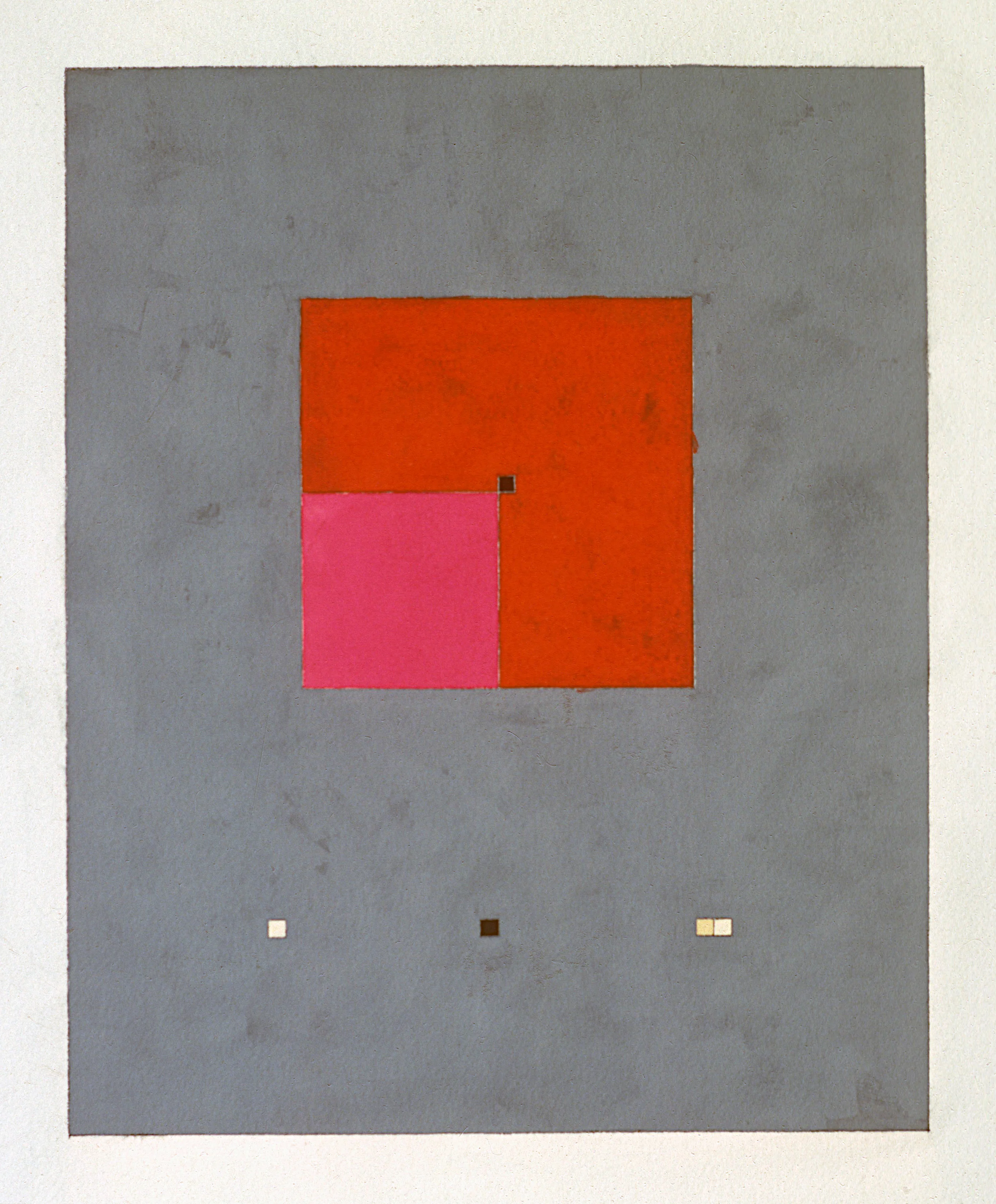 Second Study, 1977. gouache on paper. 15"x12"