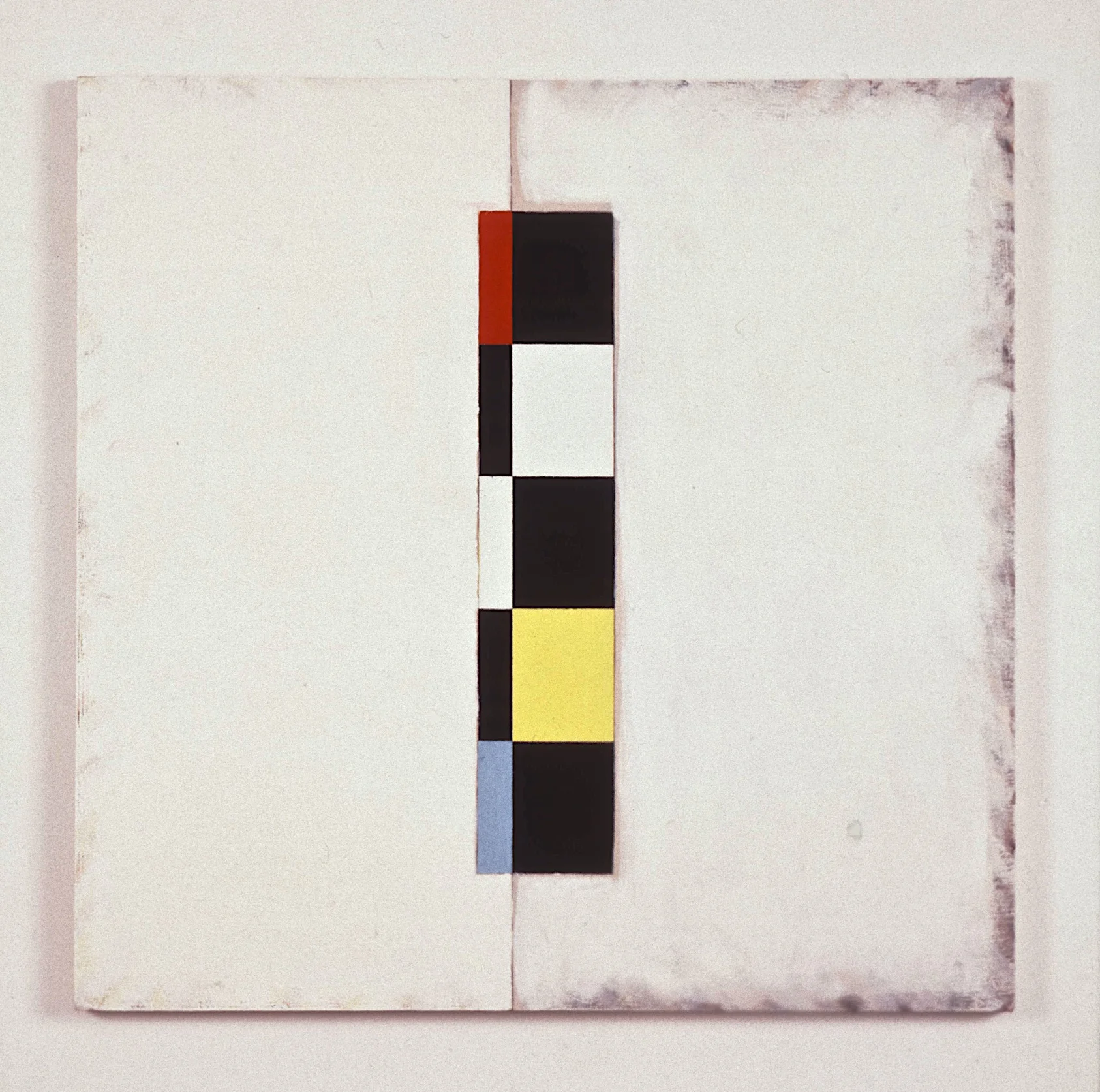 Adoration, 1990. oil and vinyl on linen. 28"x28"x0.75"