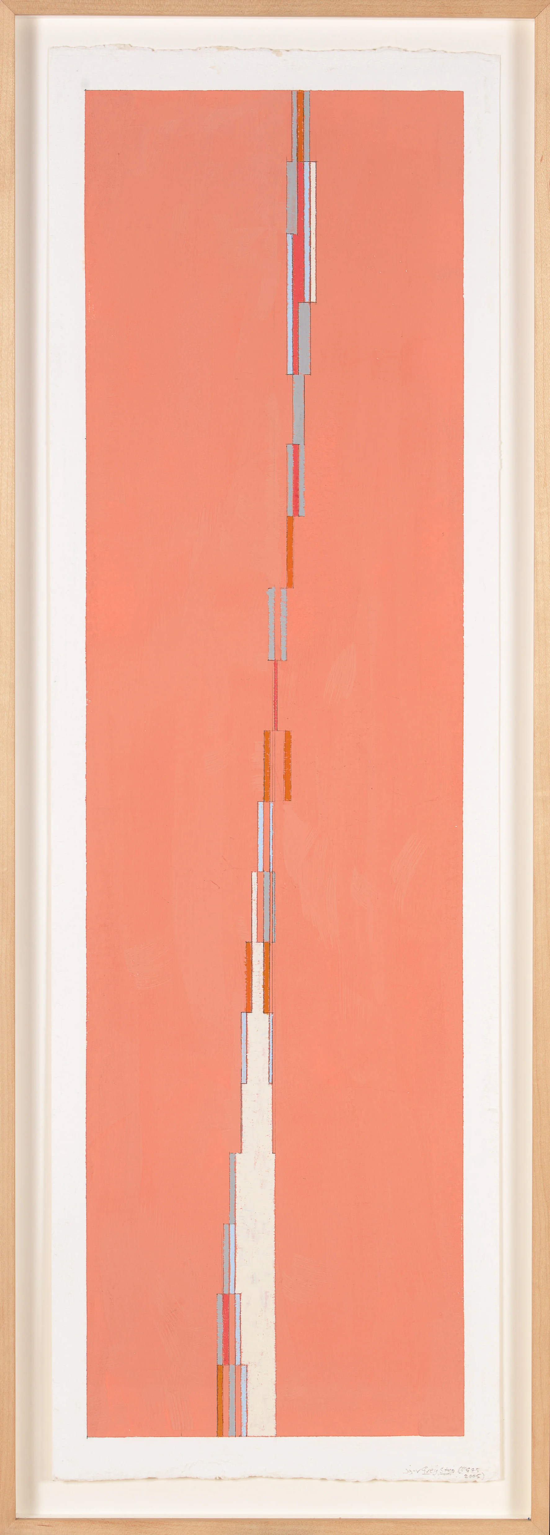 Grey Step (PG 45), 2005, 28 ½" x 8"(image), 30" x 9 ½"(paper)