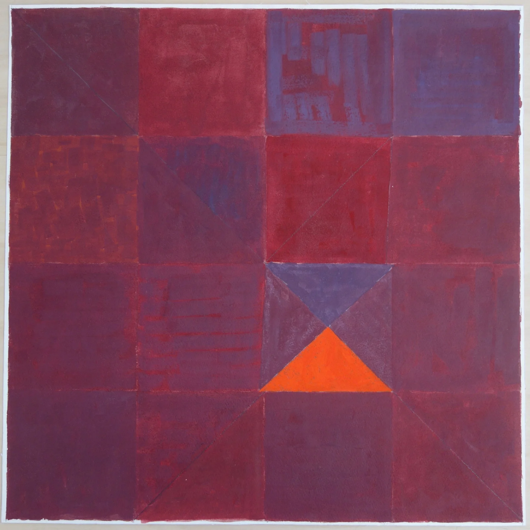 Study for Dawn (FTDTD) (2014), Gouache on Paper. paper 21x21; image 20.5x20.5 in