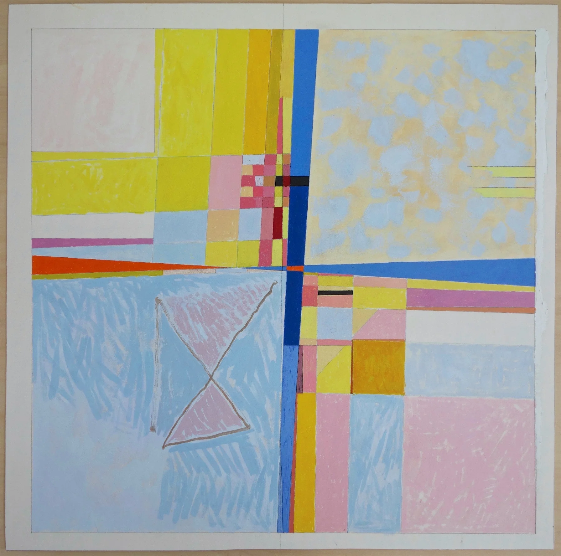 Study for Midday (FTDTD (2014). Gouache on Paper. paper 20.25x20.25; image 18.5x18.5 in