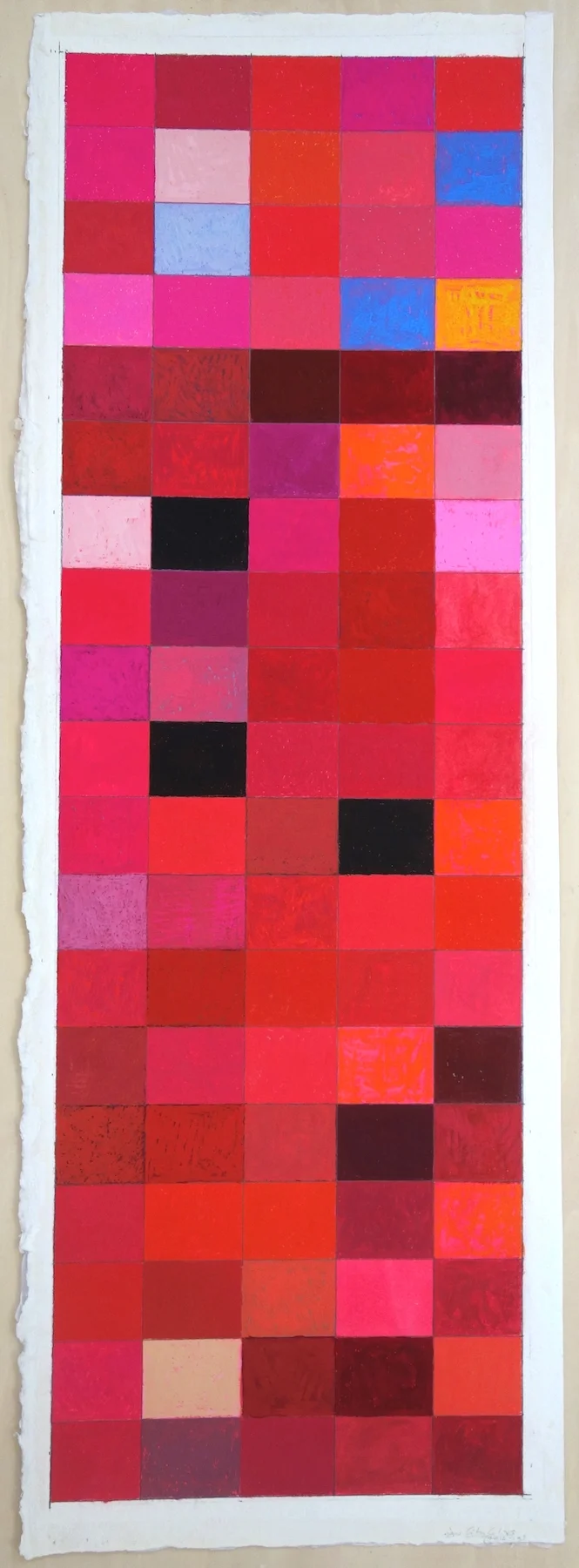 City Colors (2012-13), Gouache on Paper. paper 30 x 10.5; image 28.5 x9 in.